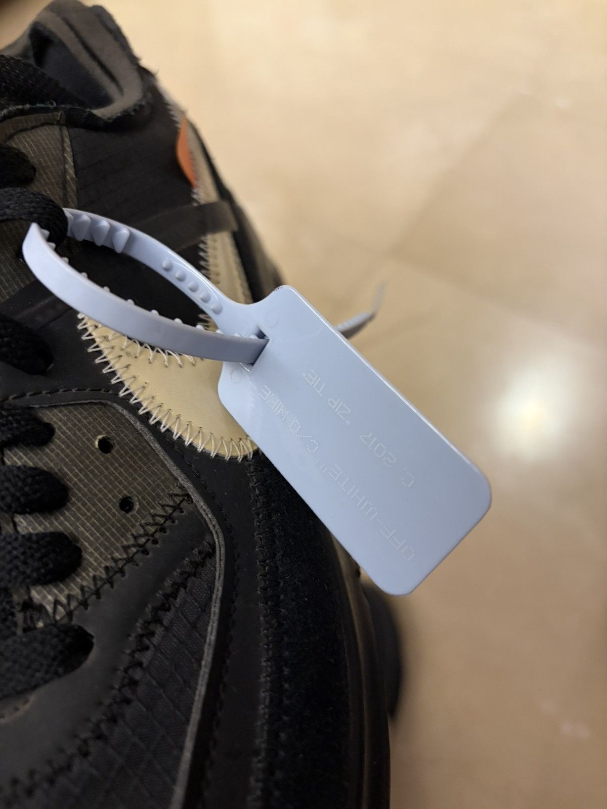 Nike × Off-White Nike Off White Air Max 90 Black Size US 9.5 / EU 42-43 - 12 Thumbnail