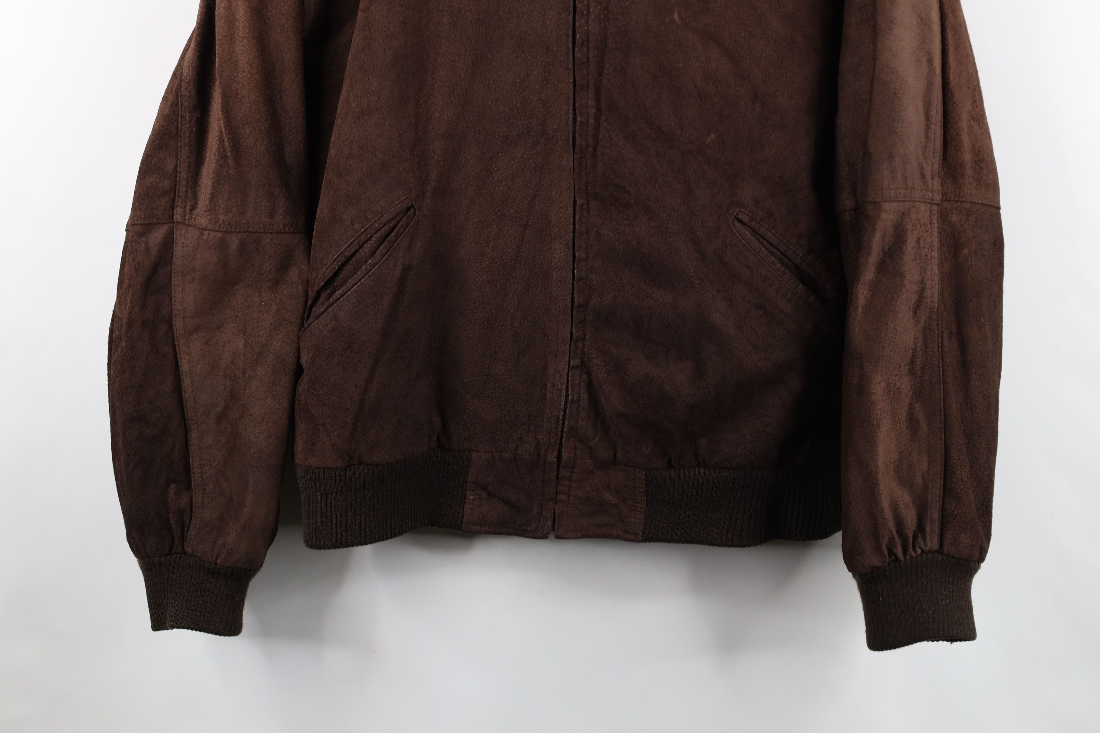 Vintage Vintage 80s 90s Streetwear Suede Leather Bomber Jacket Size XL / US 12-14 / IT 48-50 - 3 Thumbnail