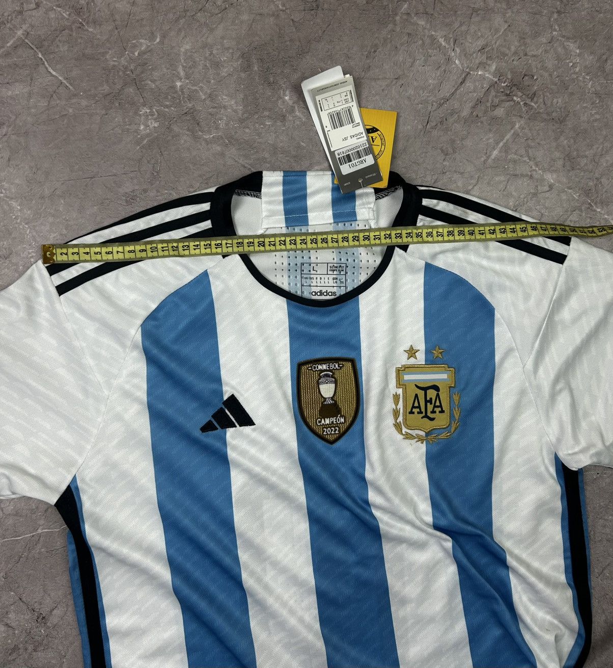Adidas Adidas Argentina 2022 Messi Home Jersey Player Version Size US L / EU 52-54 / 3 - 19 Thumbnail
