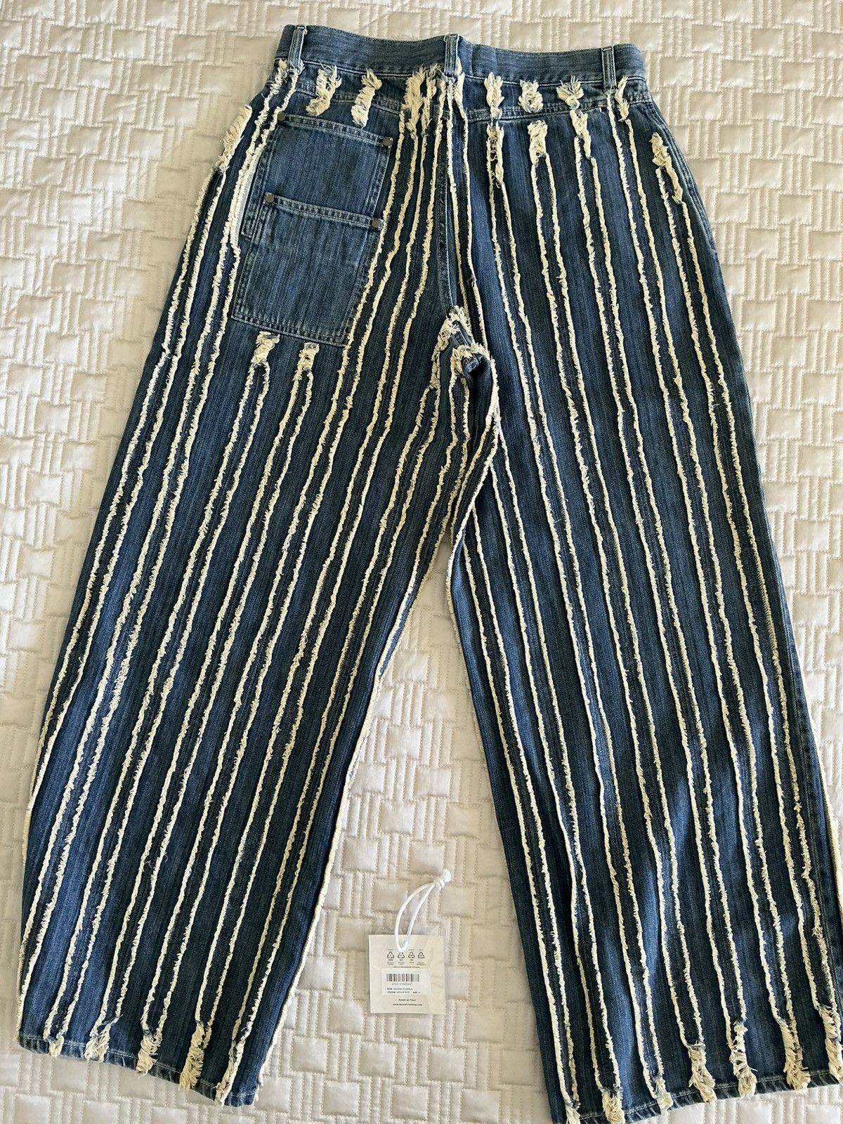 BONSAI BONSAI FRINGES SUPER LOOSE DENIM Blue size M 32 Size US 32 / EU 48 - 2 Thumbnail