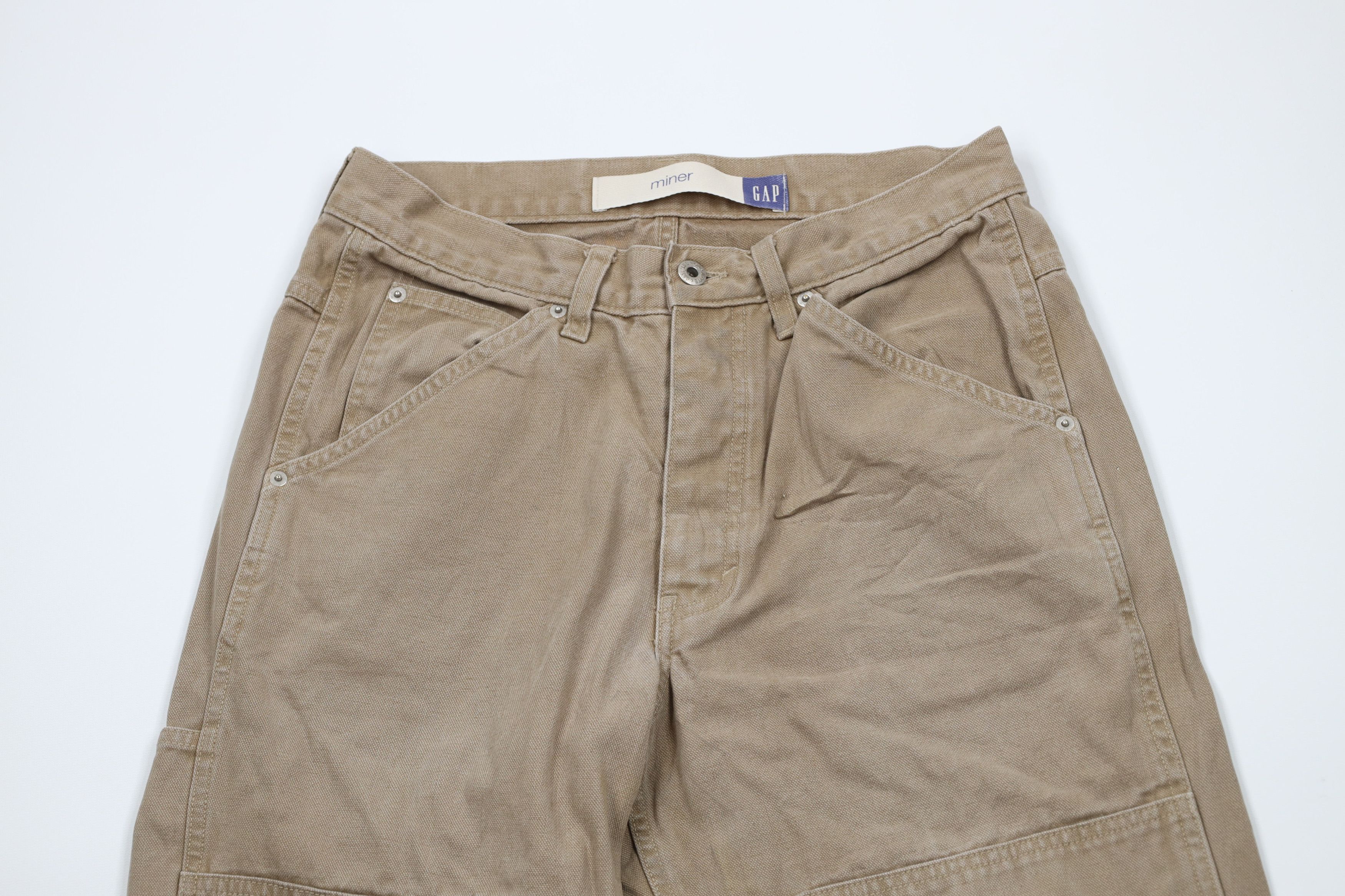 Gap × Vintage Vintage 90s Y2K Gap Miner Double Knee Wide Leg Canvas Jeans Size US 30 / EU 46 - 2 Thumbnail