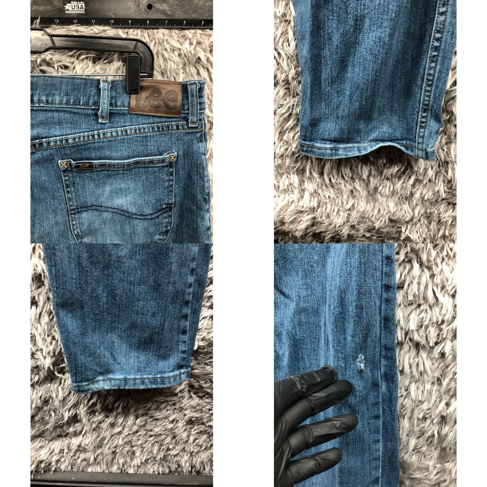 Lee Lee Jeans Size 40x32 Mens Mid Rise Straight Leg Medium Wash Blue Denim Regular Fit Size US 40 / EU 56 - 8 Thumbnail