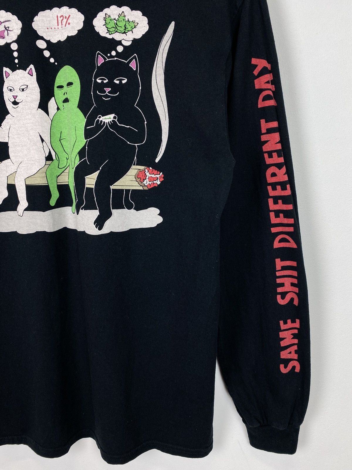 RIPNDIP RIPNDIP Same Shit Different Day Long Sleeve T-Shirt Black Size US M / EU 48-50 / 2 - 3 Thumbnail