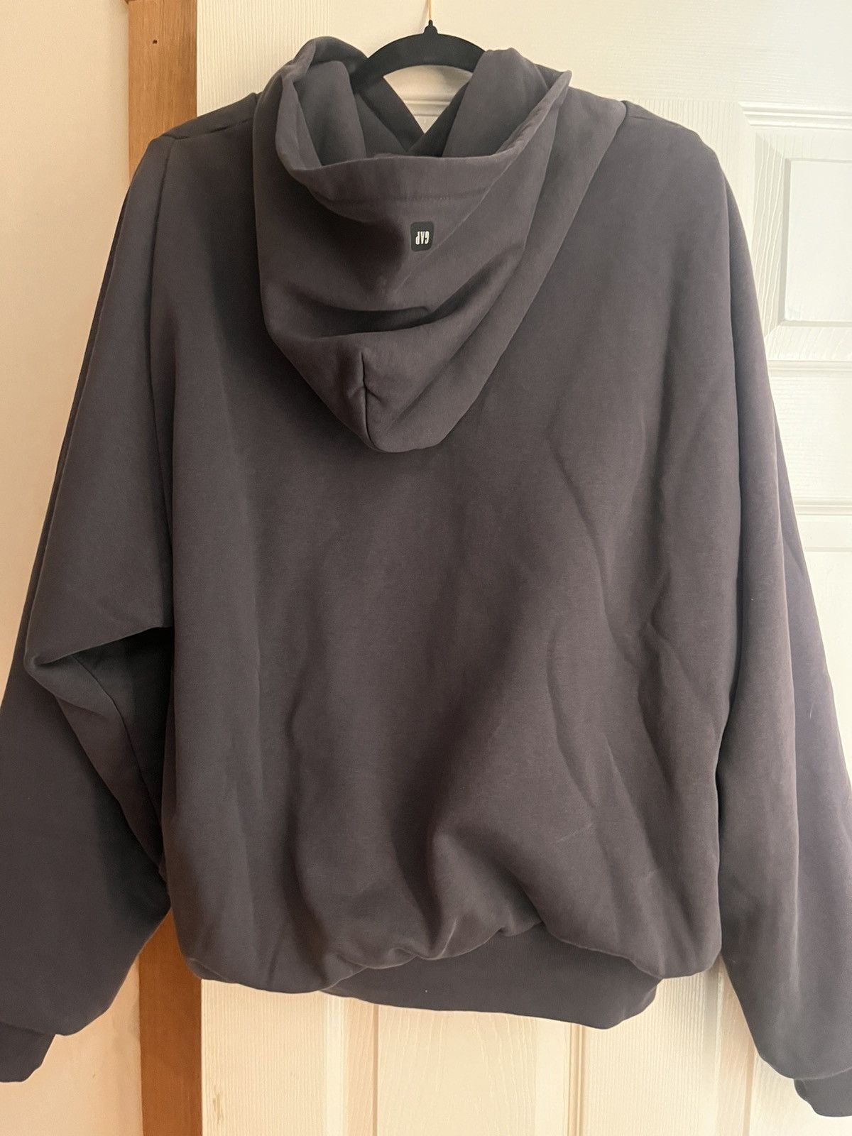 Balenciaga × Gap × Yeezy Yeezy Gap Balenciaga Logo Shrunken Hoodie ‘Dark Grey’ Size US L / EU 52-54 / 3 - 2 Thumbnail