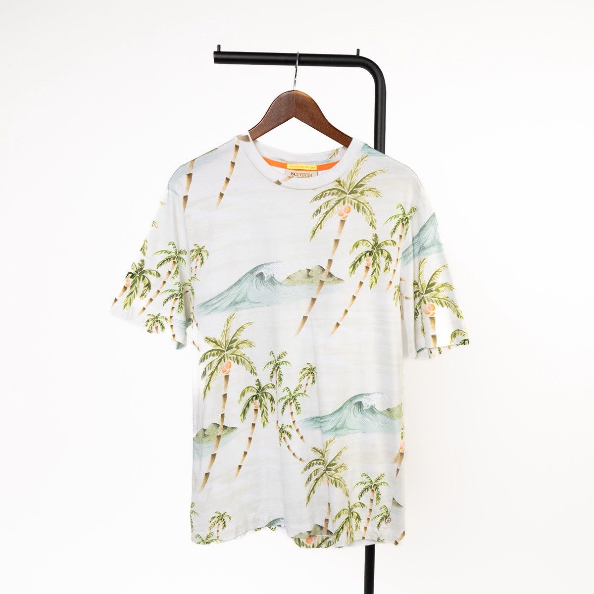 Scotch & Soda Scotch & Soda Amsterdam Mens Tropical Print T-Shirt Palm Size US L / EU 52-54 / 3 - 3 Thumbnail