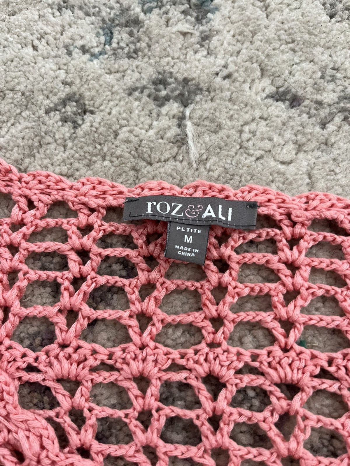 Vintage Vintage Pink Crochet Top Size M / US 6-8 / IT 42-44 - 3 Thumbnail