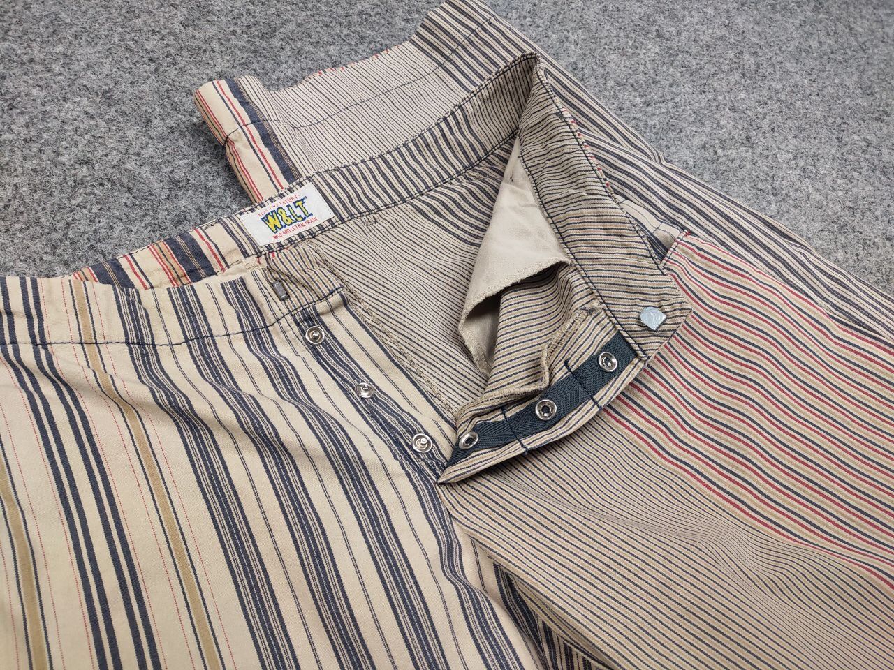 W&LT Vintage W&LT Walter Van Beirendonck Puk Puk Striped Pants Size US 34 / EU 50 - 17 Thumbnail
