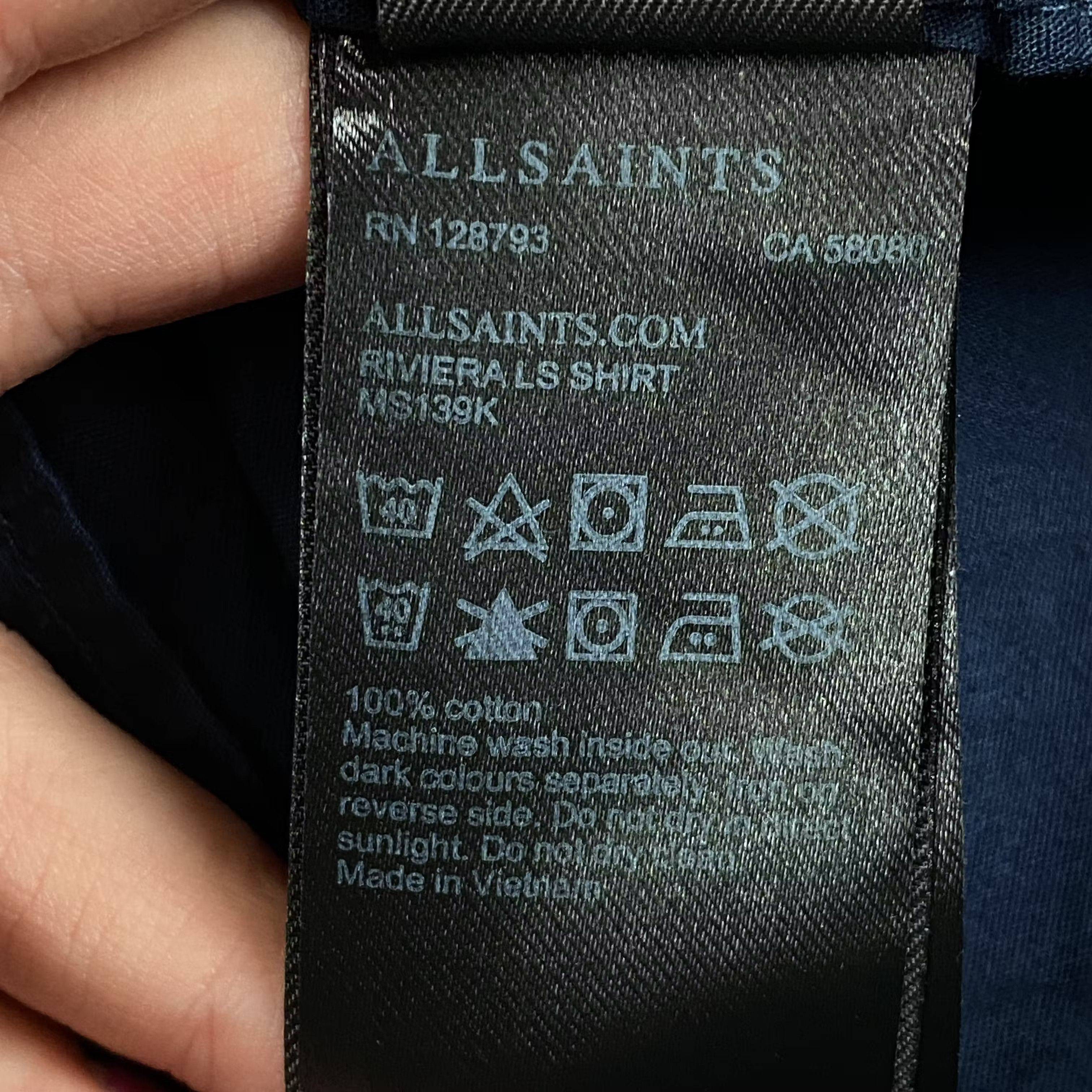 Allsaints Mens Shirt Long Sleeve Allsaints Size XL Size US XL / EU 56 / 4 - 5 Thumbnail