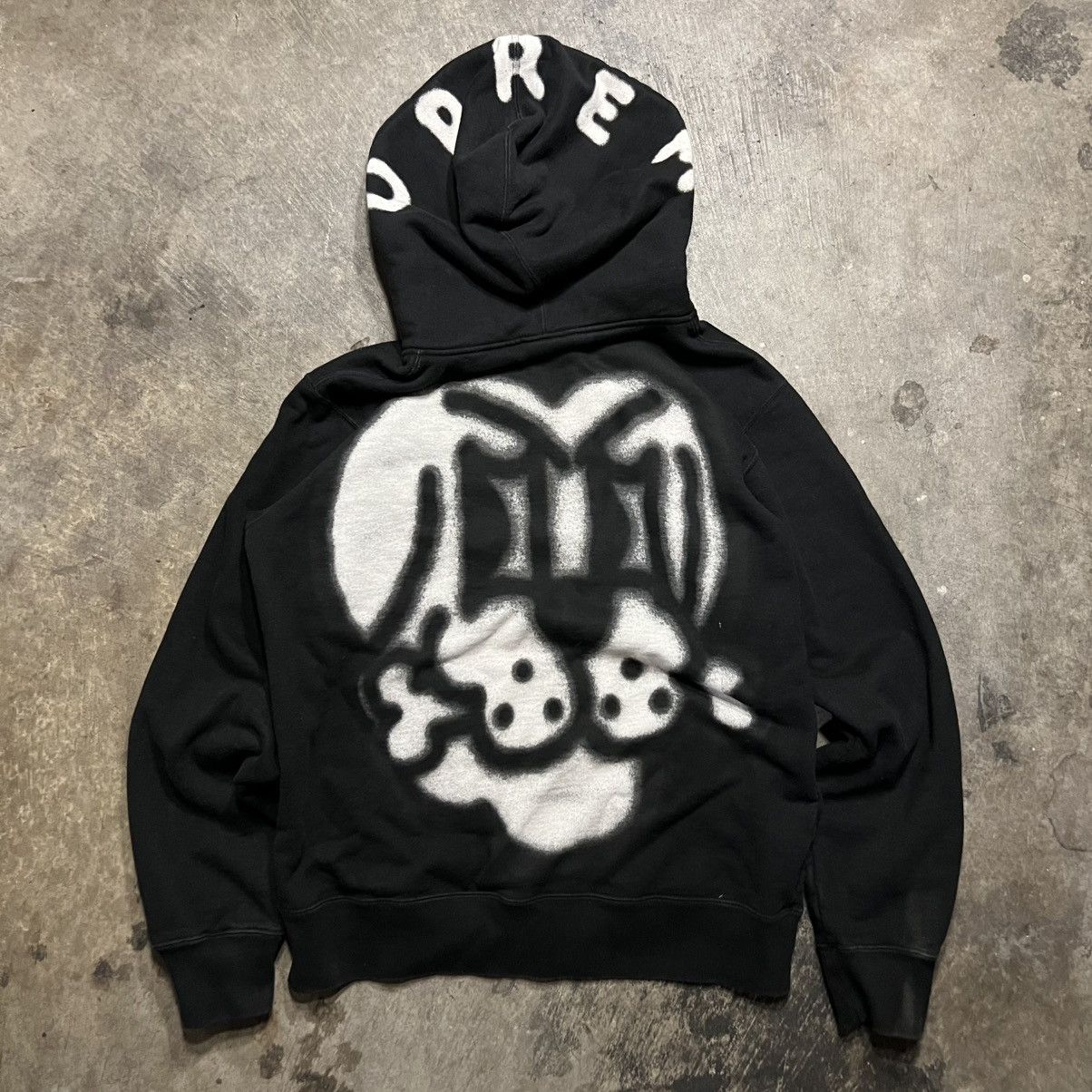 キムタク　私物　Supreme Bone Zip Up Sweatshirt黒 supremeシュプリームBone Zip Up Sweatshirt木村拓哉さん着用