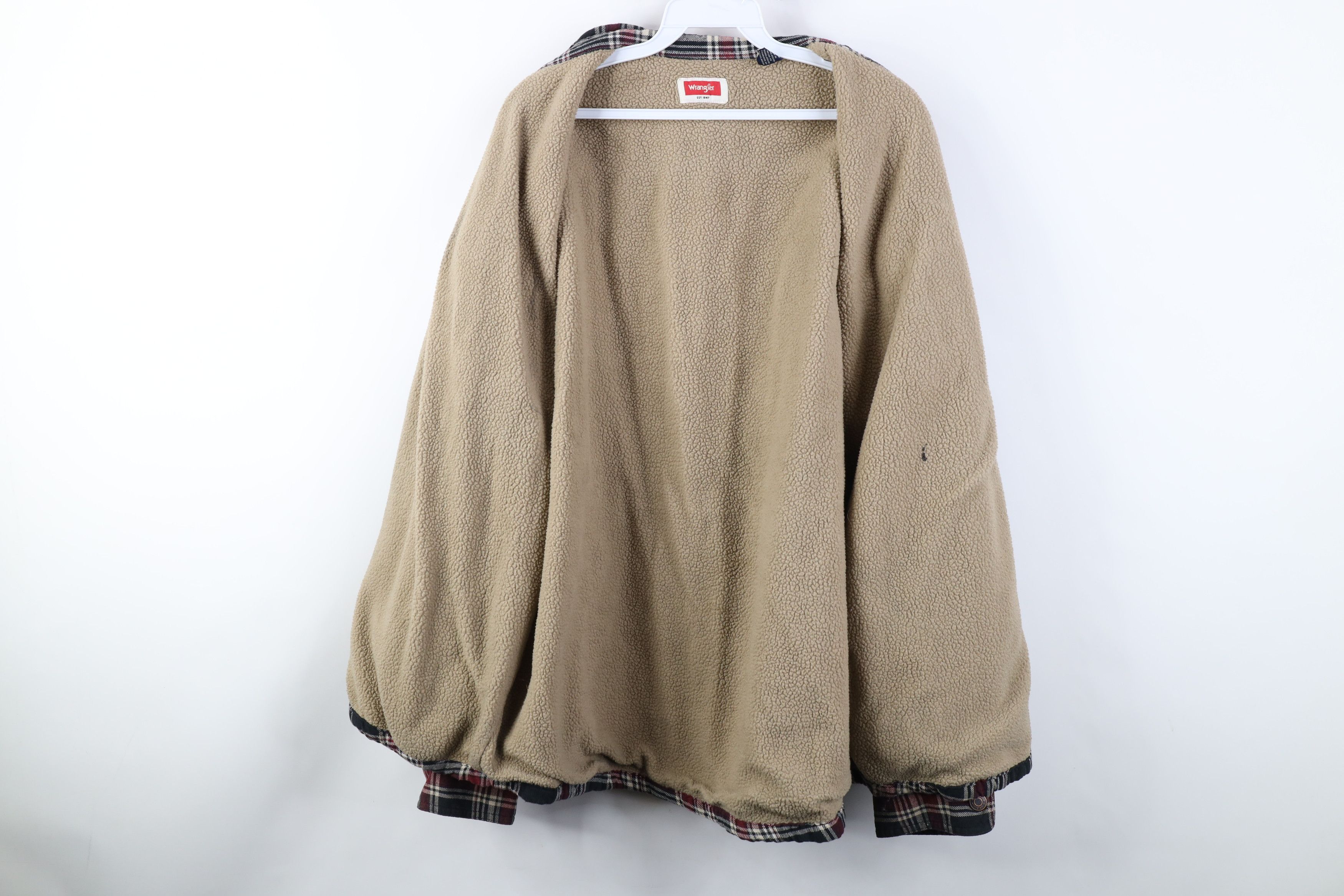 Wrangler Vintage Y2K Wrangler Pile Fleece Lined Flannel Shirt Jacket Size US L / EU 52-54 / 3 - 11 Thumbnail