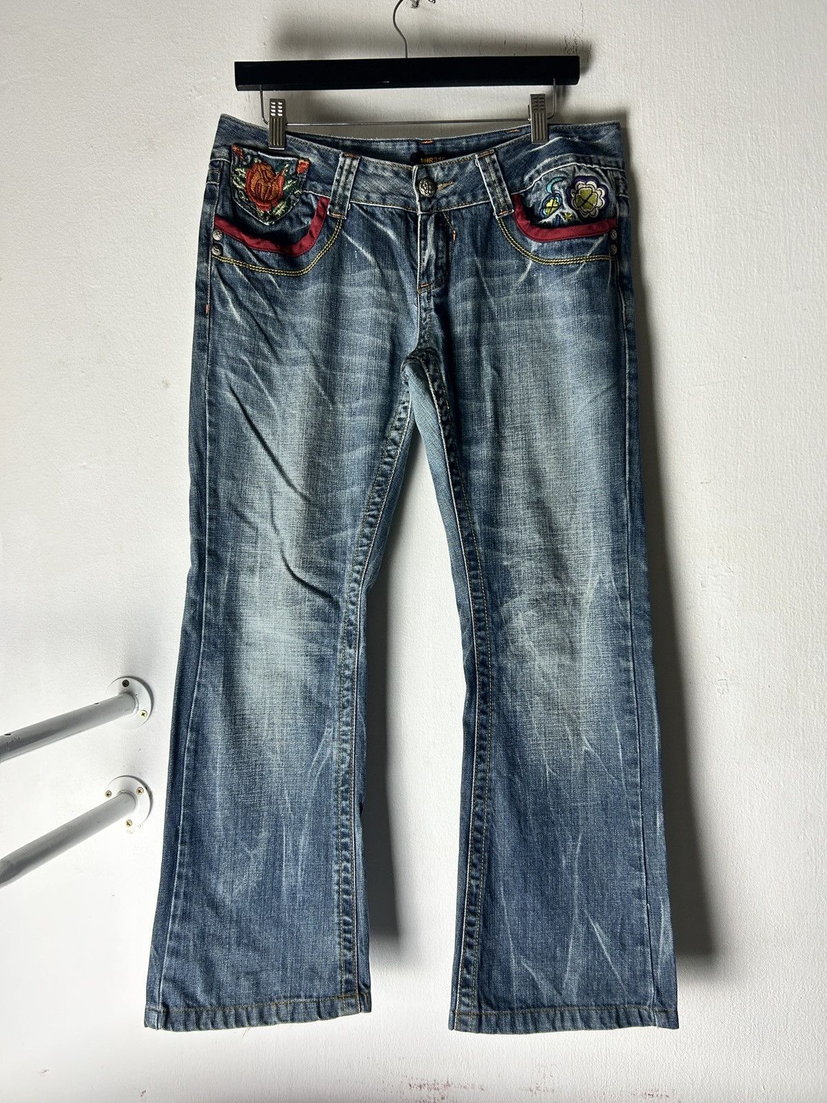 Yasuyuki Ishii MHR310 Tattoo Embroidery Flared Jeans Japanese denim lgb Size US 33 - 5 Thumbnail