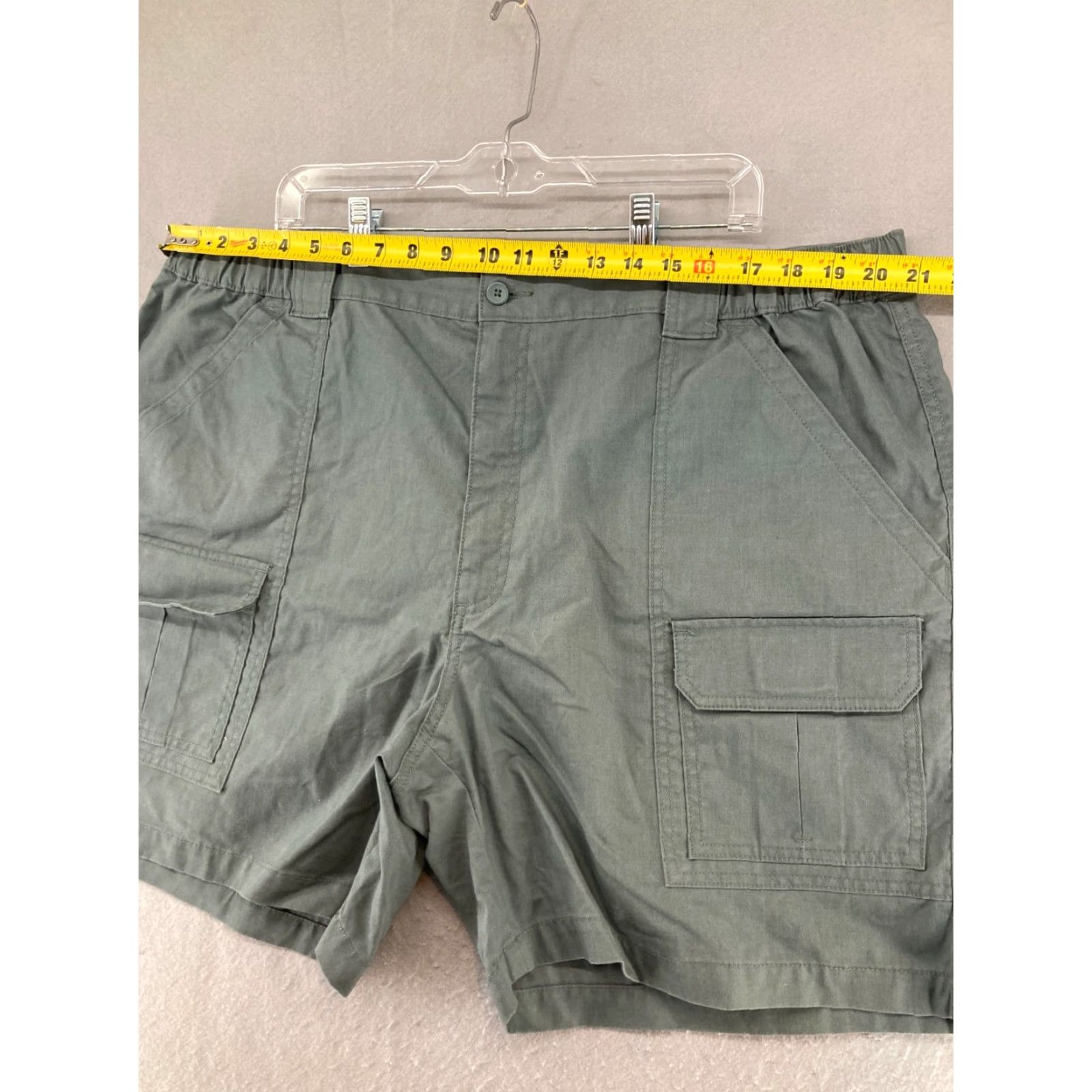 Savane Savane Men’s Cargo Short 42 Green Stretch Canvas Mid 10-12in Regular Inseam 7in Mens Casual Workwear Size US 42 / EU 58 - 2 Thumbnail
