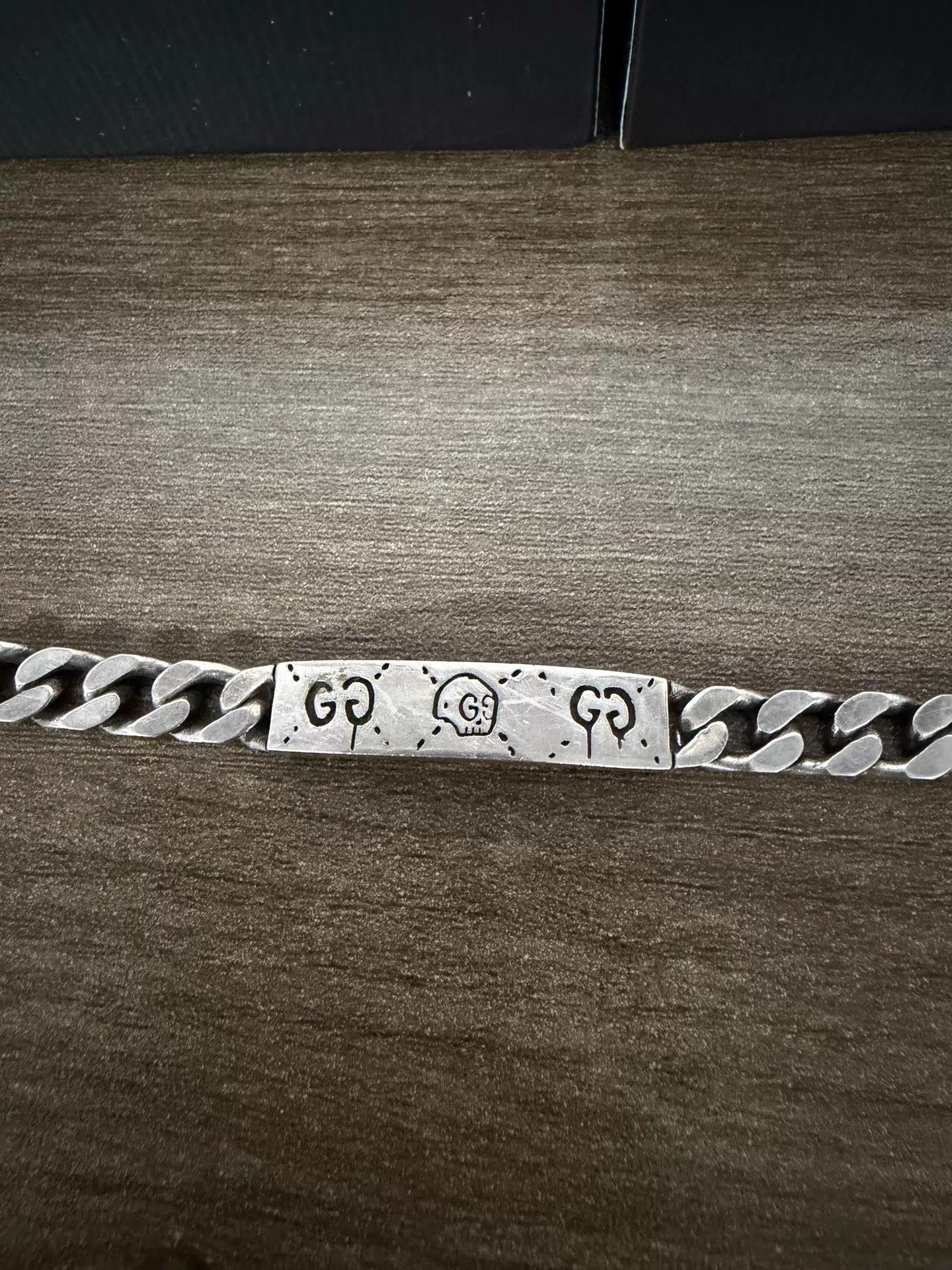 Gucci Gucci Elf Skull Cuban link bracelet silver unisex new Size ONE SIZE - 2 Thumbnail