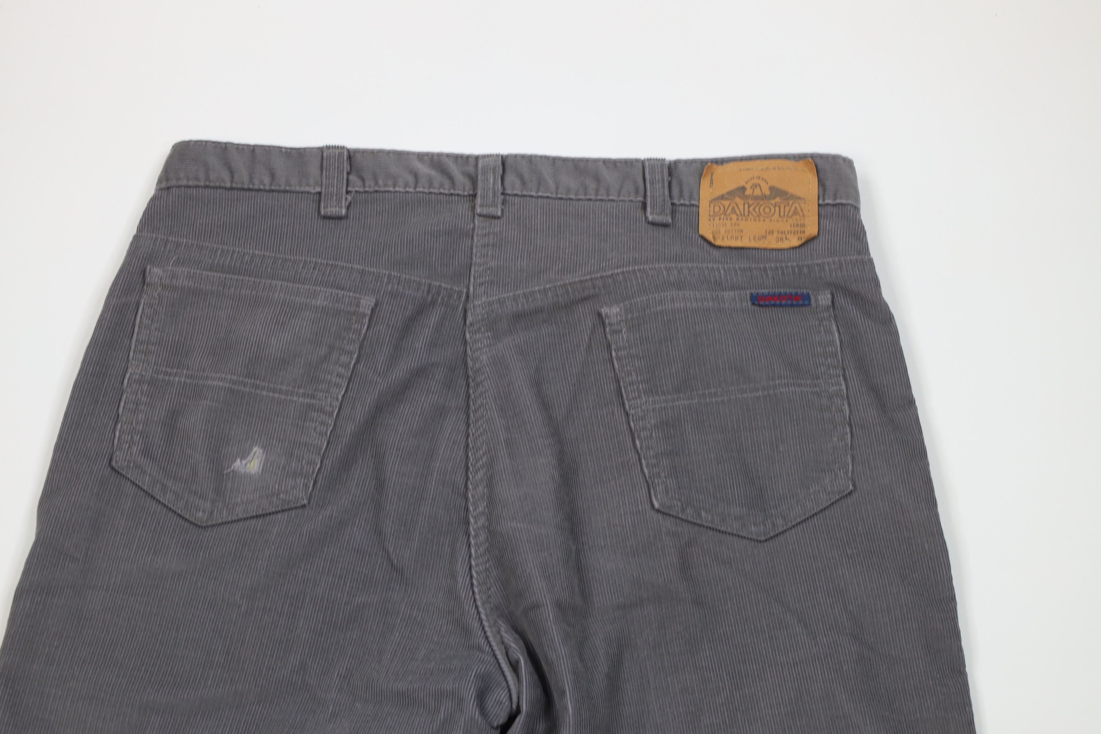 Vintage Vintage 70s Streetwear Straight Leg Corduroy Pants Gray USA Size US 38 / EU 54 - 12 Thumbnail