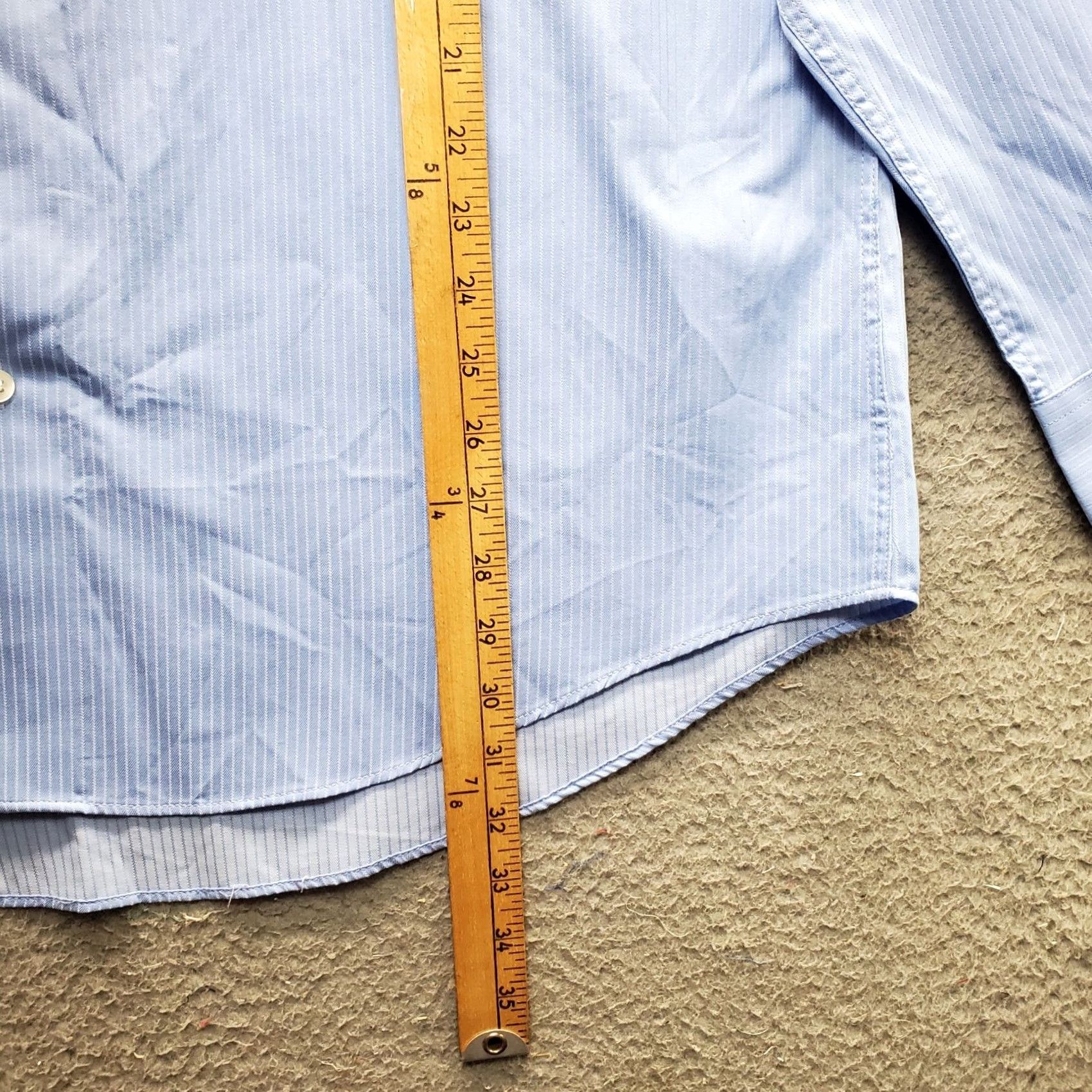 Van Heusen Van Heusen Dress Shirt Mens XL Blue Striped Flex Natural Stretch Stay Put Collar Shirt Size 46R - 3 Thumbnail