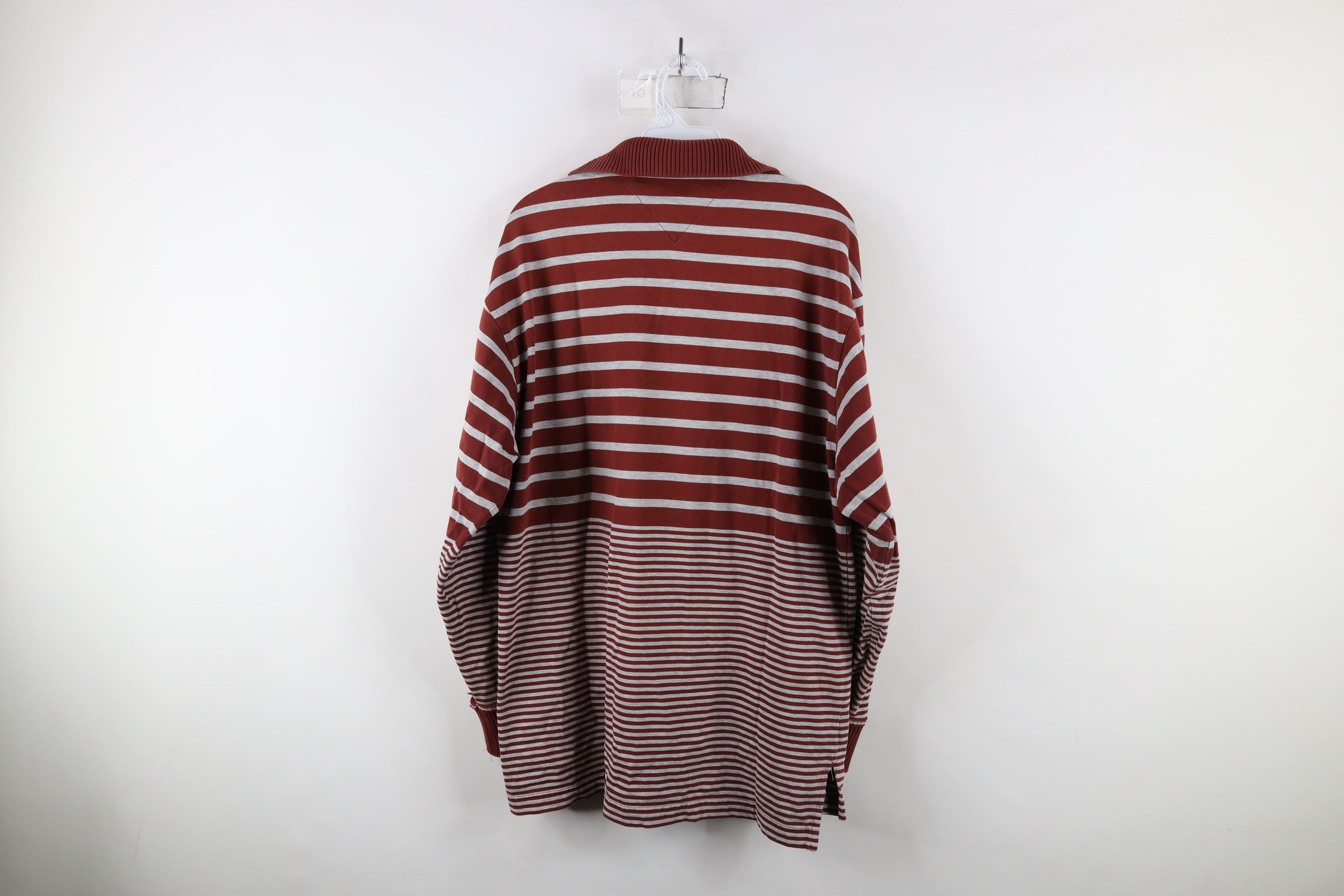 Tommy Hilfiger × Vintage Vintage 90s Tommy Hilfiger Striped Long Sleeve Rugby Polo Size US L / EU 52-54 / 3 - 13 Thumbnail