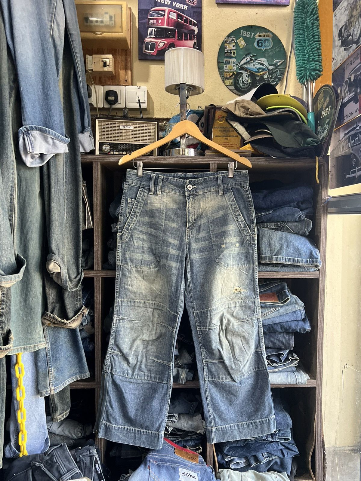 Ralph Lauren 🔥Vintage Ralph Lauren Wide Leg Denim Size 31" - 1 Thumbnail