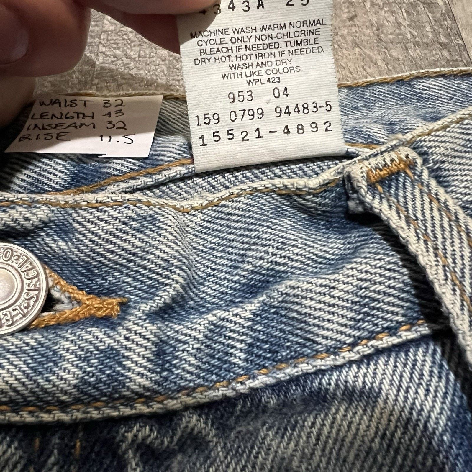 Levi's VTG Levis 512 Womens Faded Jeans 90s Denim Size 32x32 Size 36" / US 14 / IT 50 - 6 Thumbnail