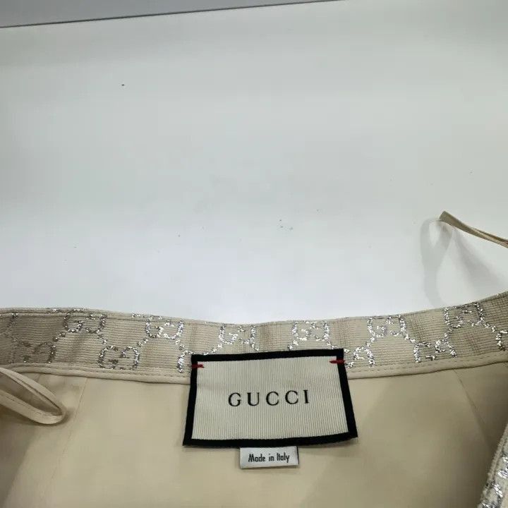 Gucci Gucci Gucci FW21 GG Mini Satin Skirt in Yellow -2506 Size US 38 / EU 54 - 4 Thumbnail