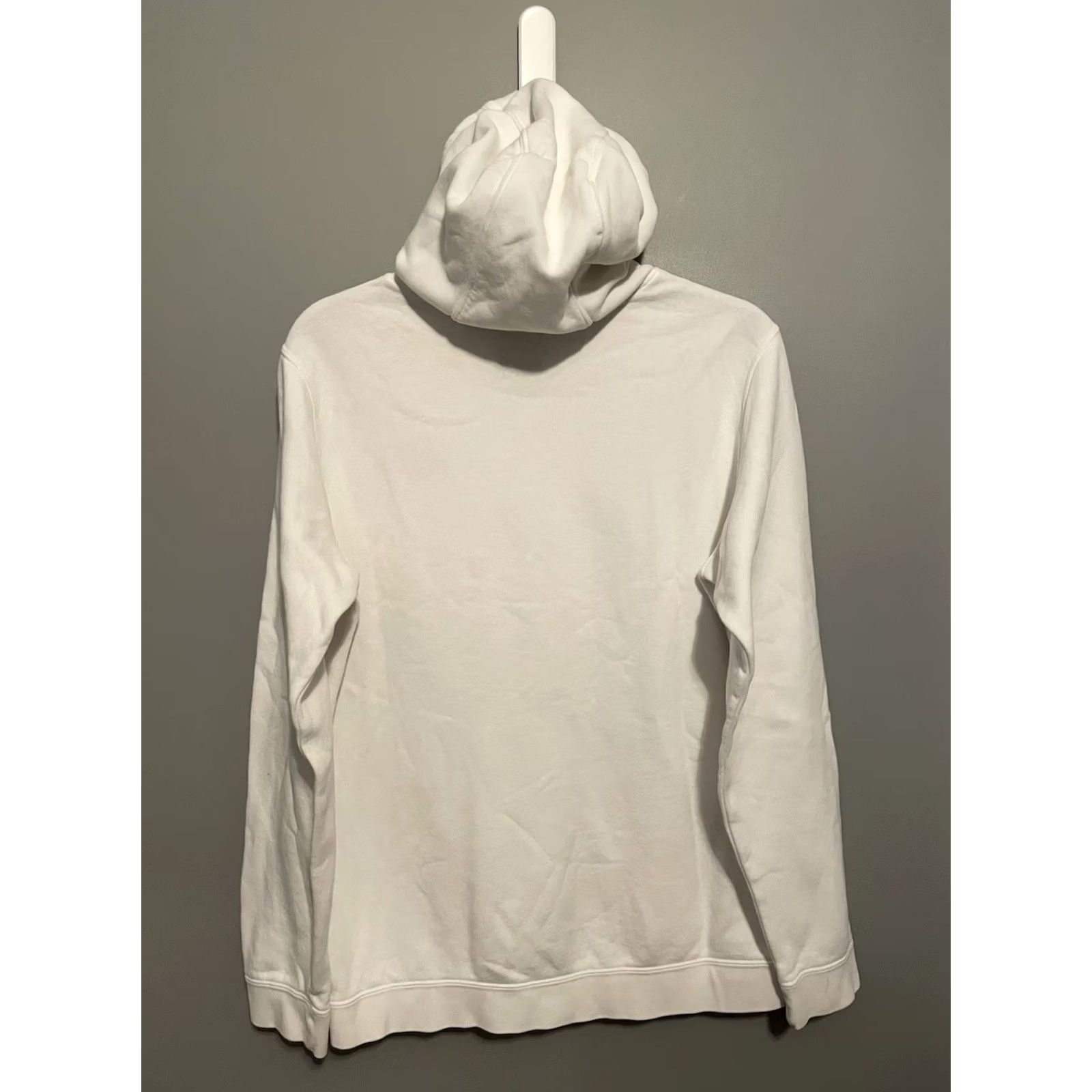 Nike Nike Sportswear Hoodie Shirt Mens Pullover Hooded Pockets White Large Regular Cotton Polyester Fleece Size US L / EU 52-54 / 3 - 5 Thumbnail