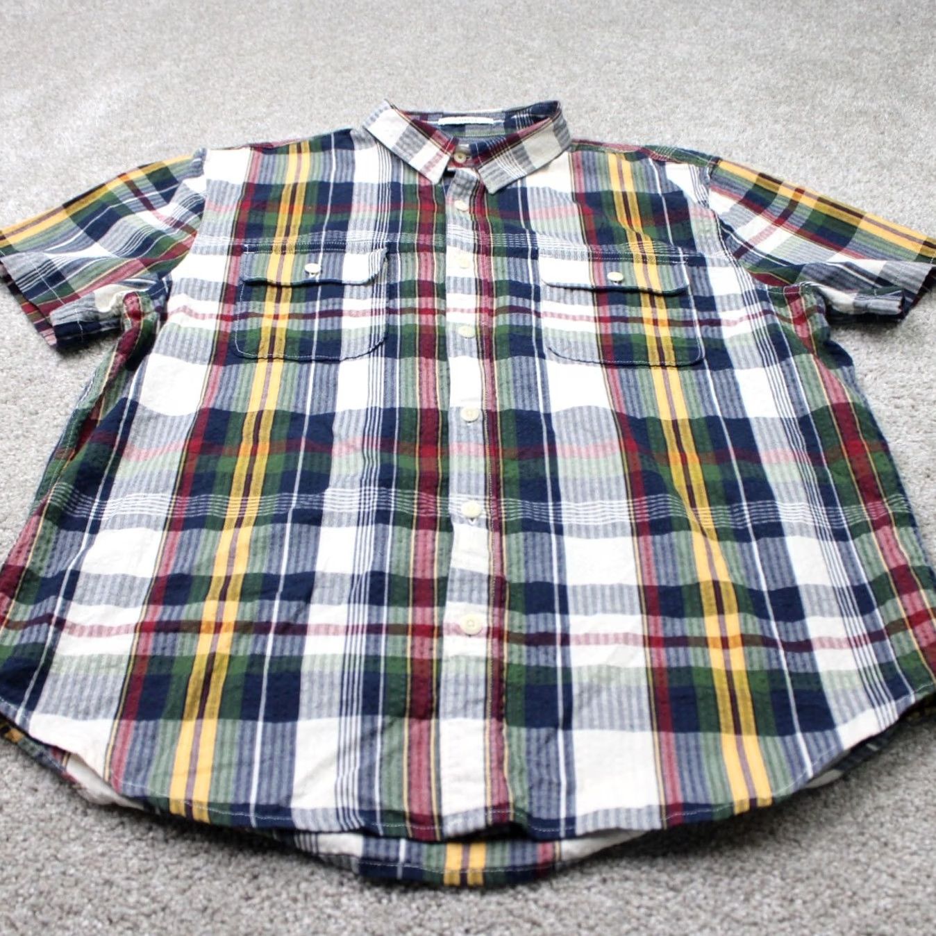 Lucky Brand Lucky Brand Shirt Men Large Colorful Saturday Stretch Classic Fit S/S Plaid Button-Up Casual Formal Workwear 90s Mens Size US L / EU 52-54 / 3 - 3 Thumbnail