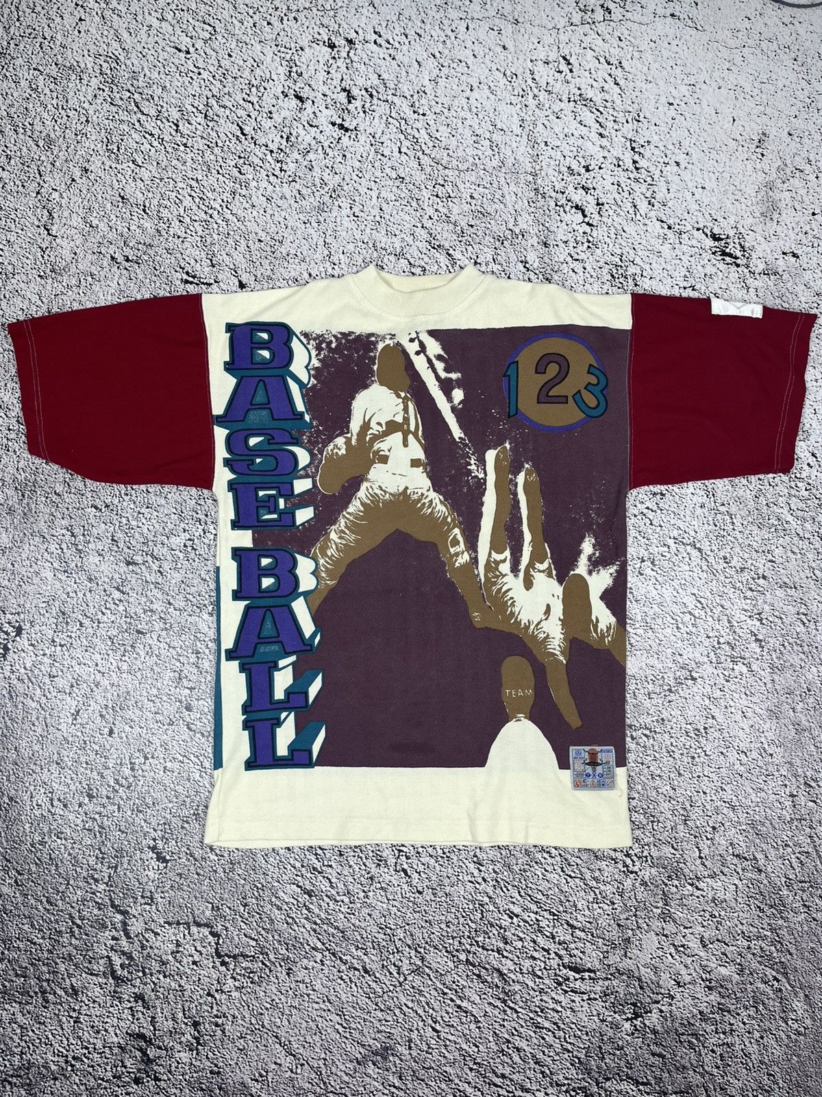 Vintage Vintage 80s Baseball All Over printed t shirt rare Size US L / EU 52-54 / 3 - 1 Thumbnail