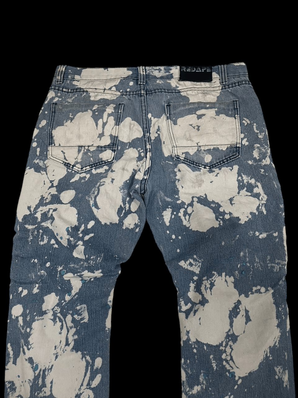 Japanese Brand 💥Acid Wash Red Ape Denim 💥 Size US 37 - 3 Thumbnail