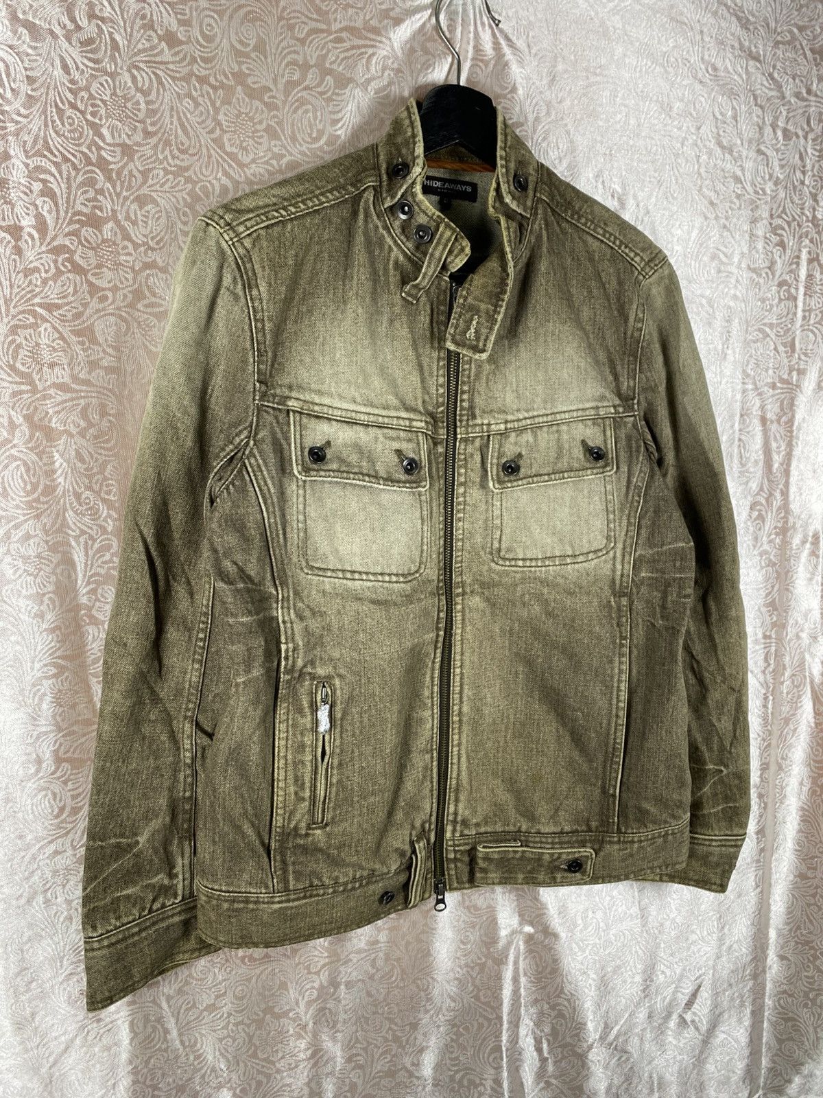 Nicole Club Hideaways Nicole Vintage Denim Jacket Olive Brown Workwear Size US S / EU 44-46 / 1 - 5 Thumbnail
