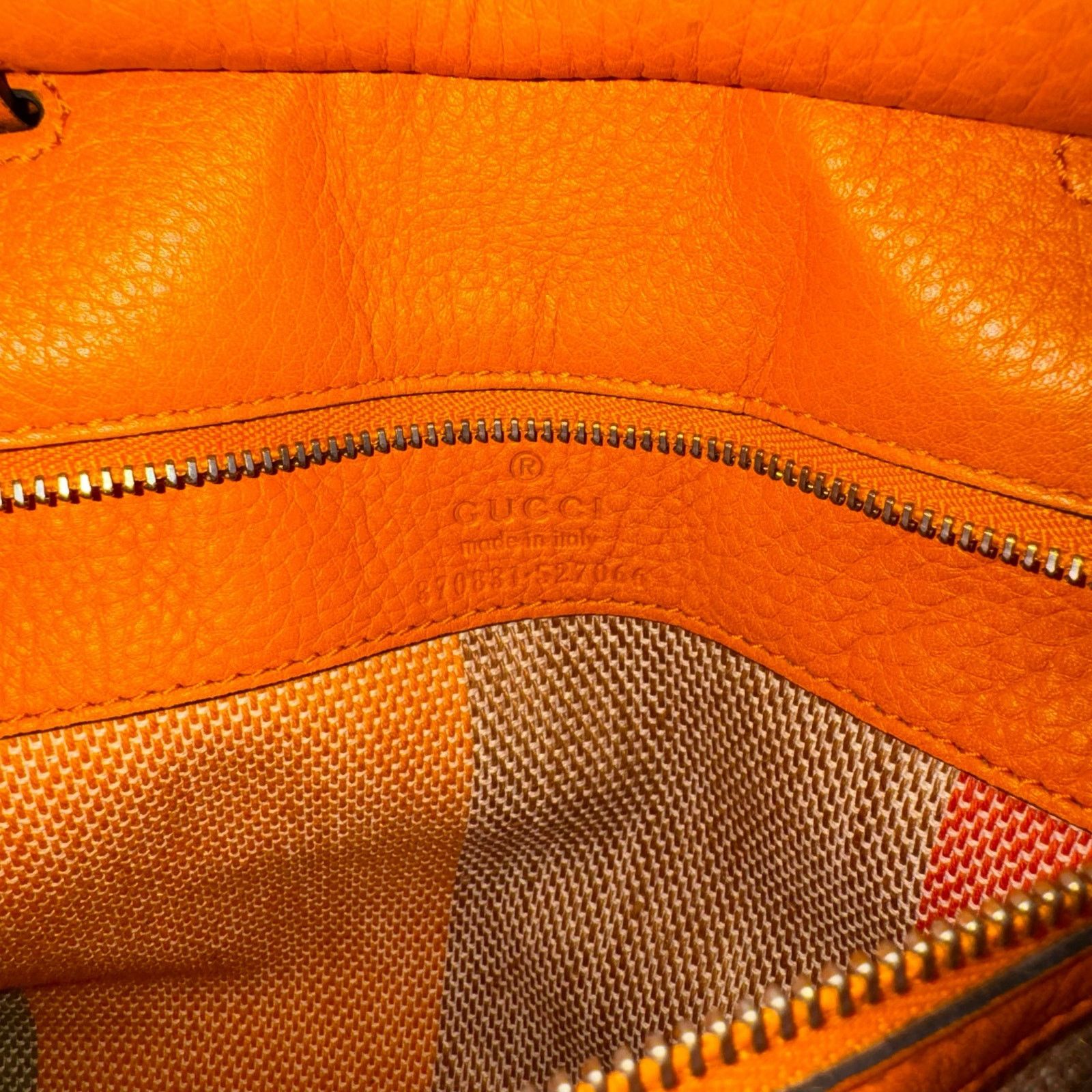 Gucci Gucci Orange Bamboo Two-Way Bag Size ONE SIZE - 11 Thumbnail