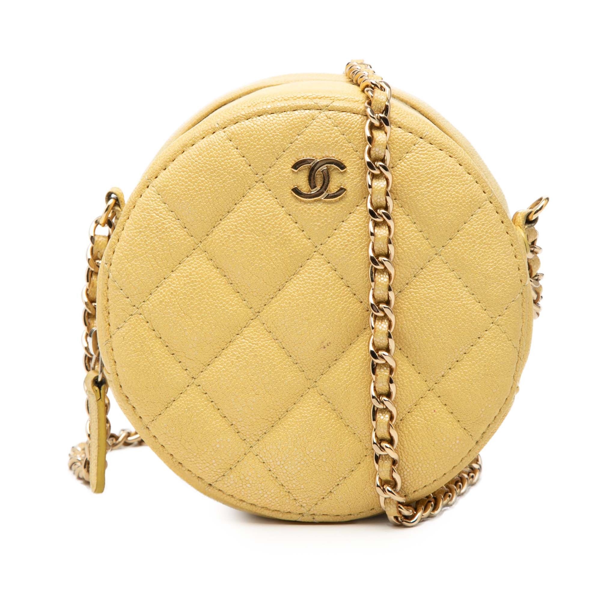 Chanel CC Quilted Caviar Round Clutch With Chain Size ONE SIZE - 1 Thumbnail