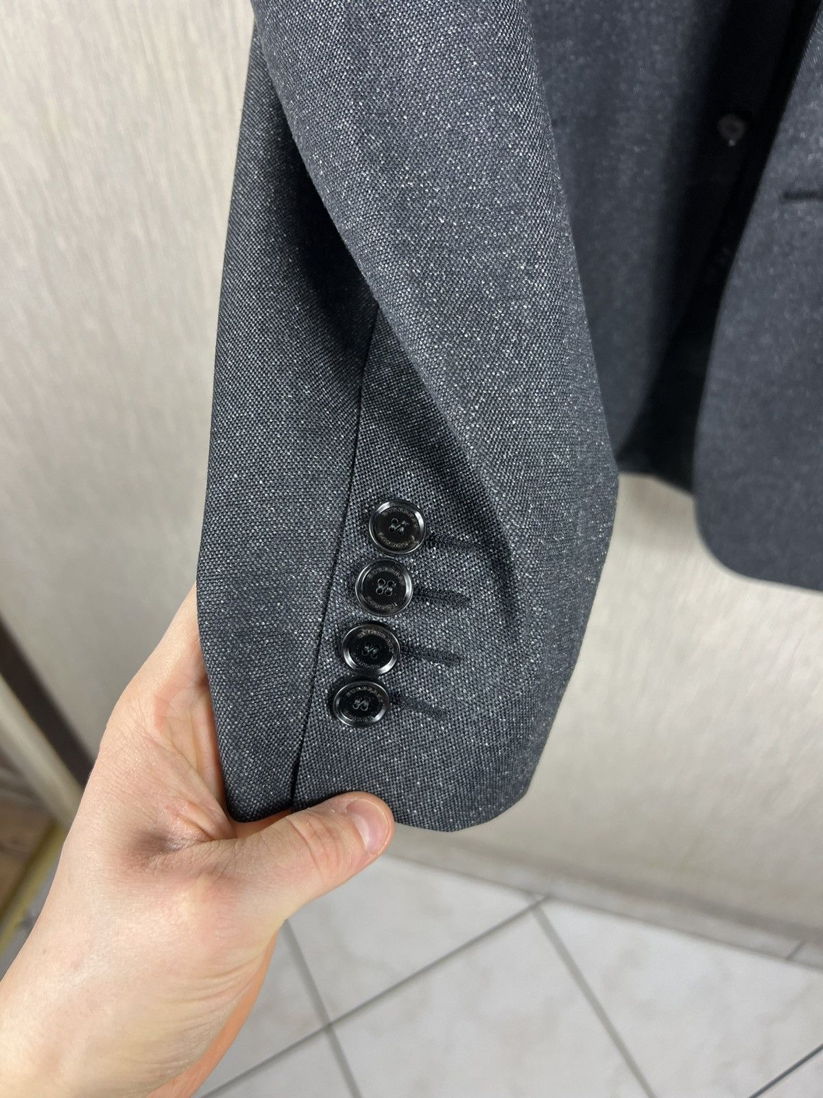 Burberry Burberry London wool silk gradient grey spray blazer jacket Size 54R - 25 Thumbnail