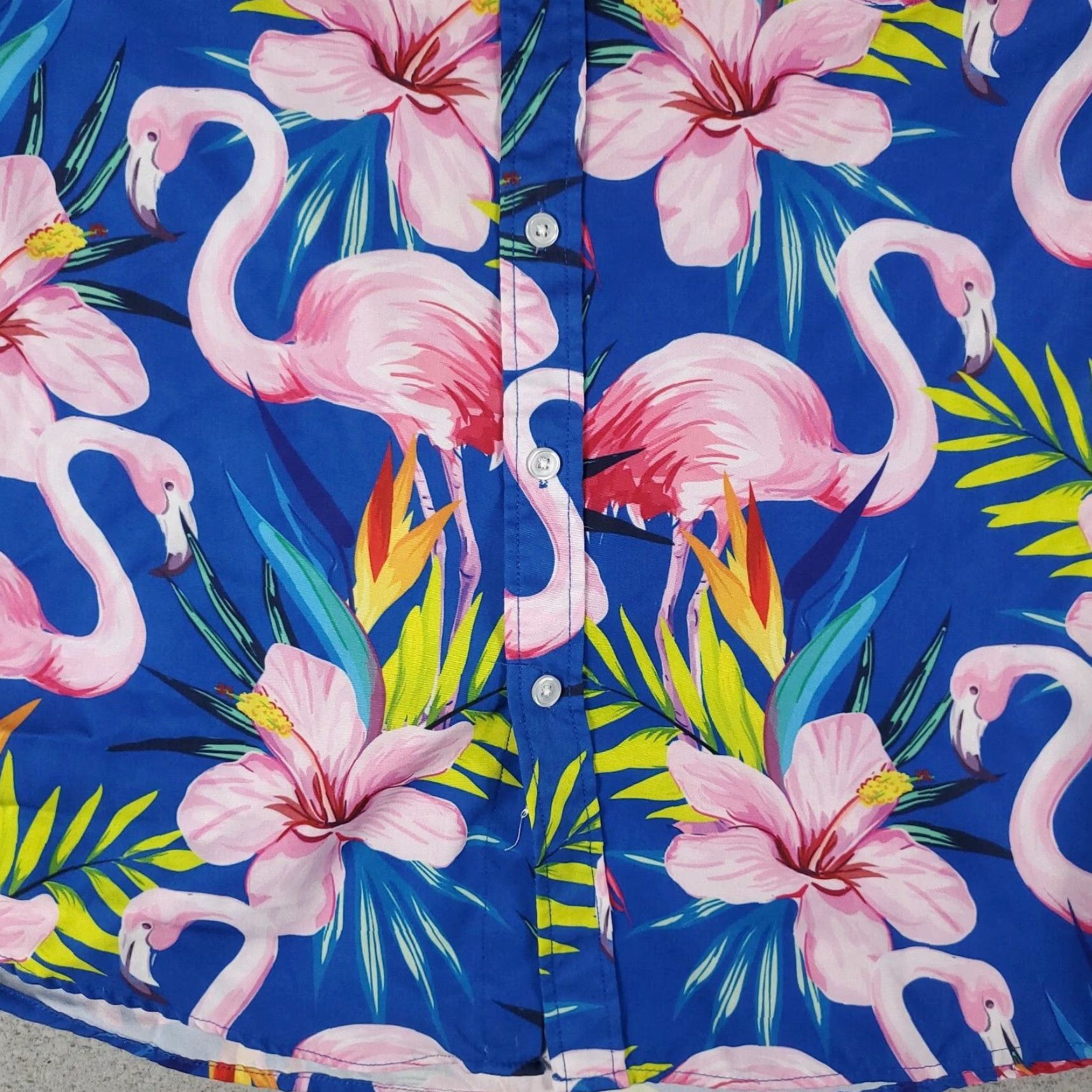 Vintage Tunevuse Shirt Mens Large Blue Floral Button Up Short Sleeve Shirt Size US L / EU 52-54 / 3 - 3 Thumbnail