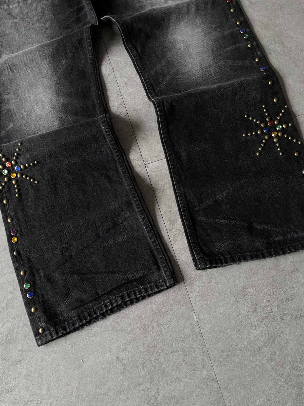 Other VINTAGE HEAVY TV LEROY RHINESTONES JAPANESE DENIM JEANS💫 Size US 36 / EU 52 - 2 Thumbnail
