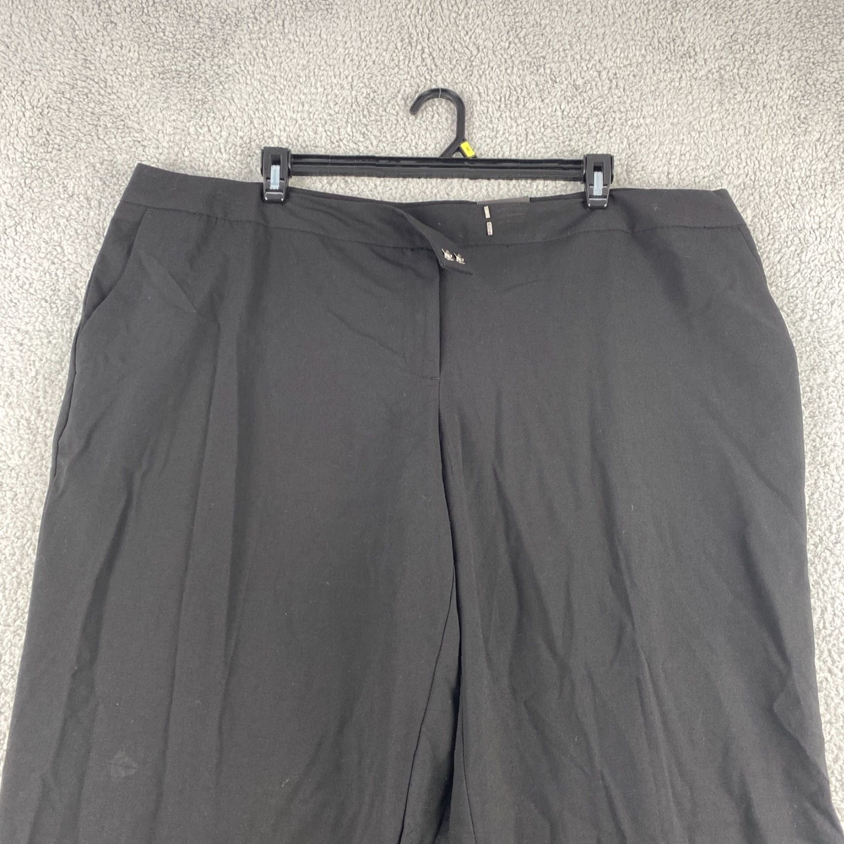 George George Dress Pants Womens Flat Front Size 24W Black 42-18 Dress Pants Womens Flat Front Black 24W George THINK SLIM Pants Size 42" / US 20 - 2 Thumbnail