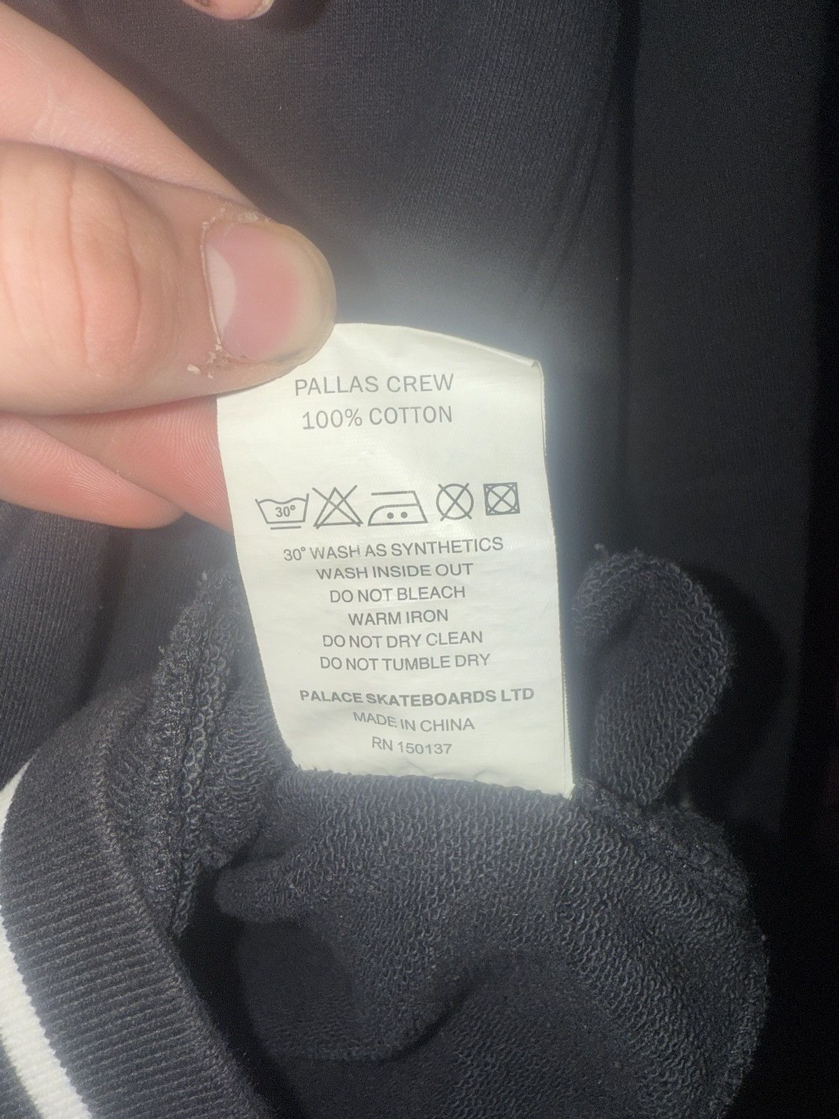 Palace Navy Palace Crewneck Size L Size US L / EU 52-54 / 3 - 5 Thumbnail