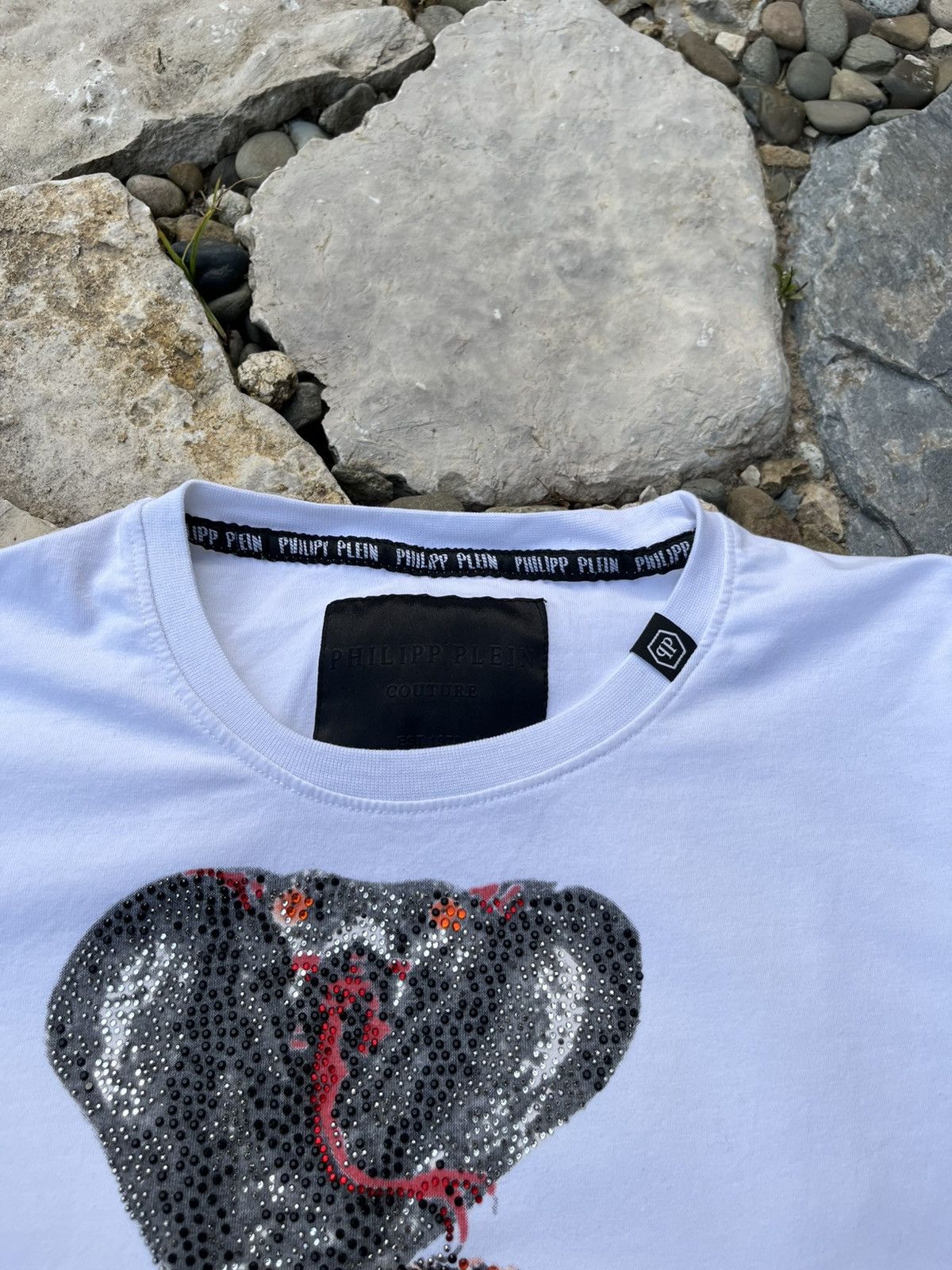 Designer × Philipp Plein Philipp Plein tiger snake cobra rhinestone t-shirt tee logo Size US L / EU 52-54 / 3 - 16 Thumbnail