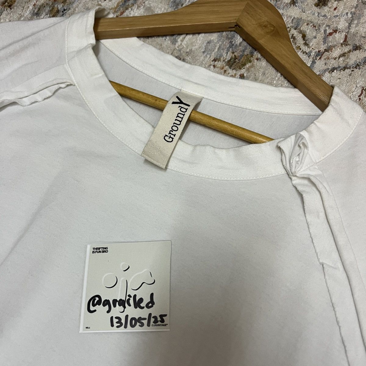 Yohji Yamamoto Ground Y Front Raglan Slit Cut & Sew
