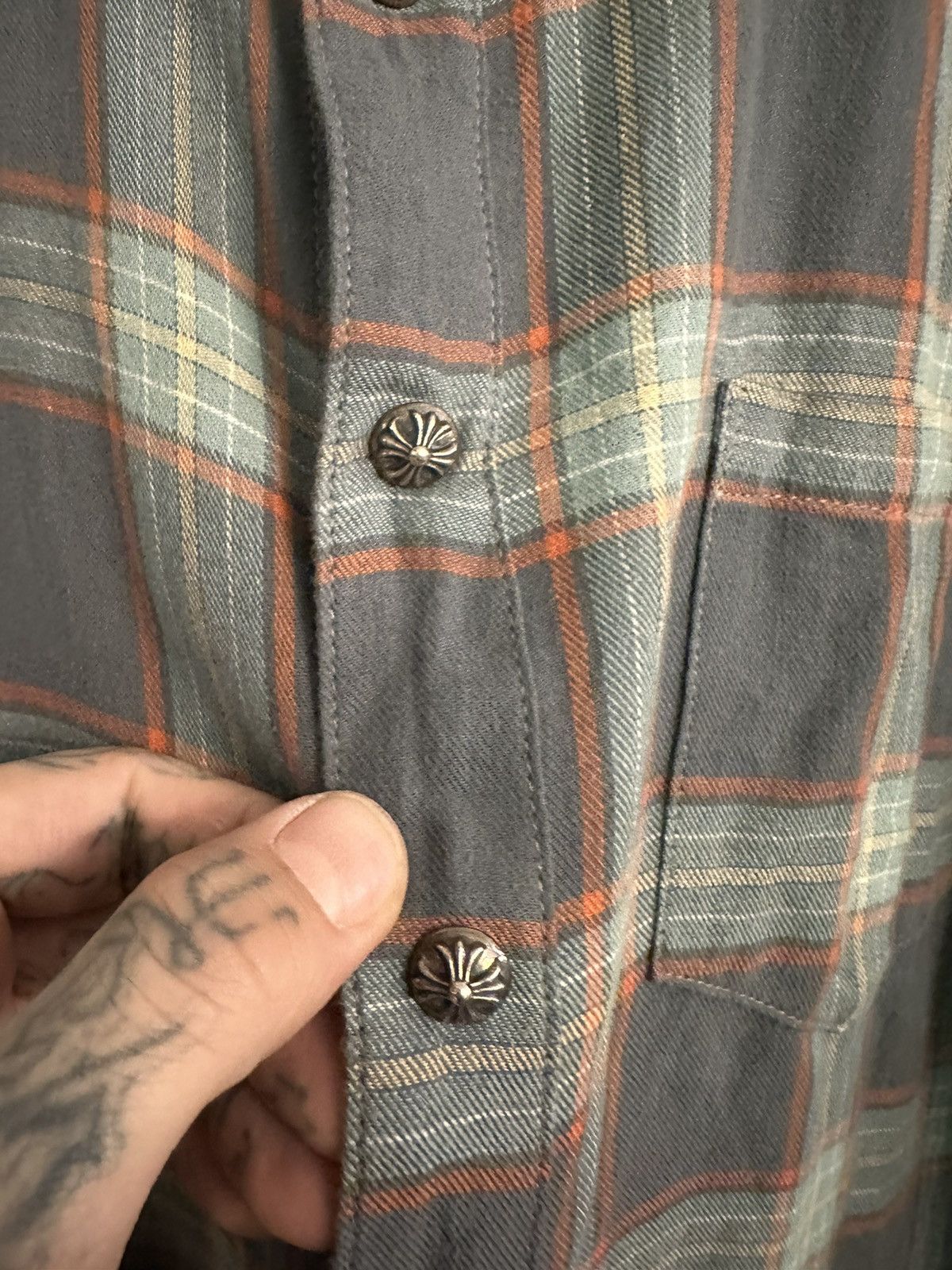Chrome Hearts Chrome Hearts 1:1 FLOODED Cross Patch Shirt Size US L / EU 52-54 / 3 - 8 Thumbnail