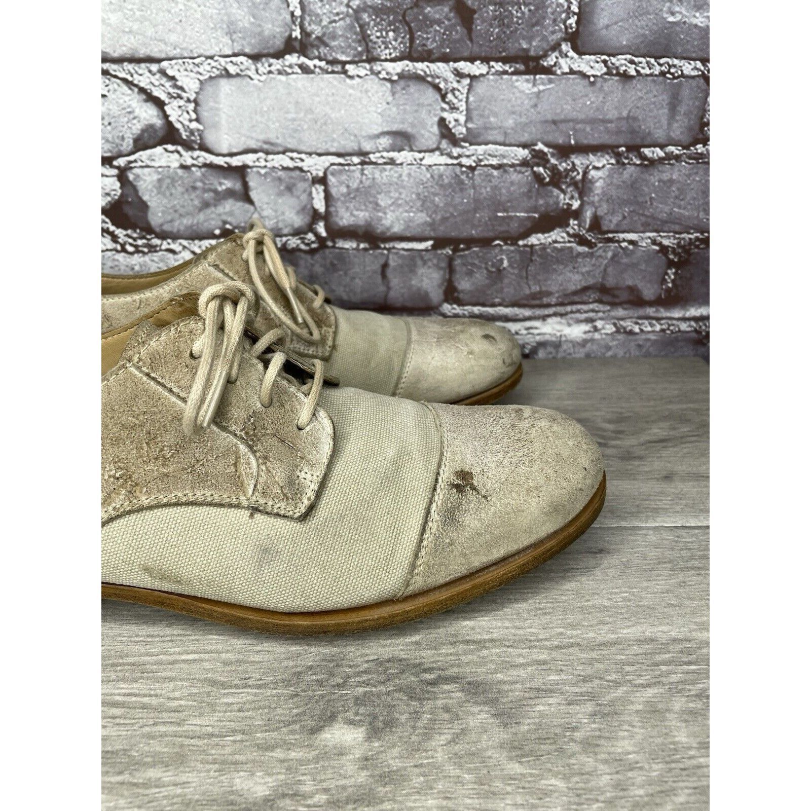 Rockport Rockport Adiprene Light Taupe Leather Cap Toe Oxfords Lace S Size US 8.5 / EU 41-42 - 4 Thumbnail