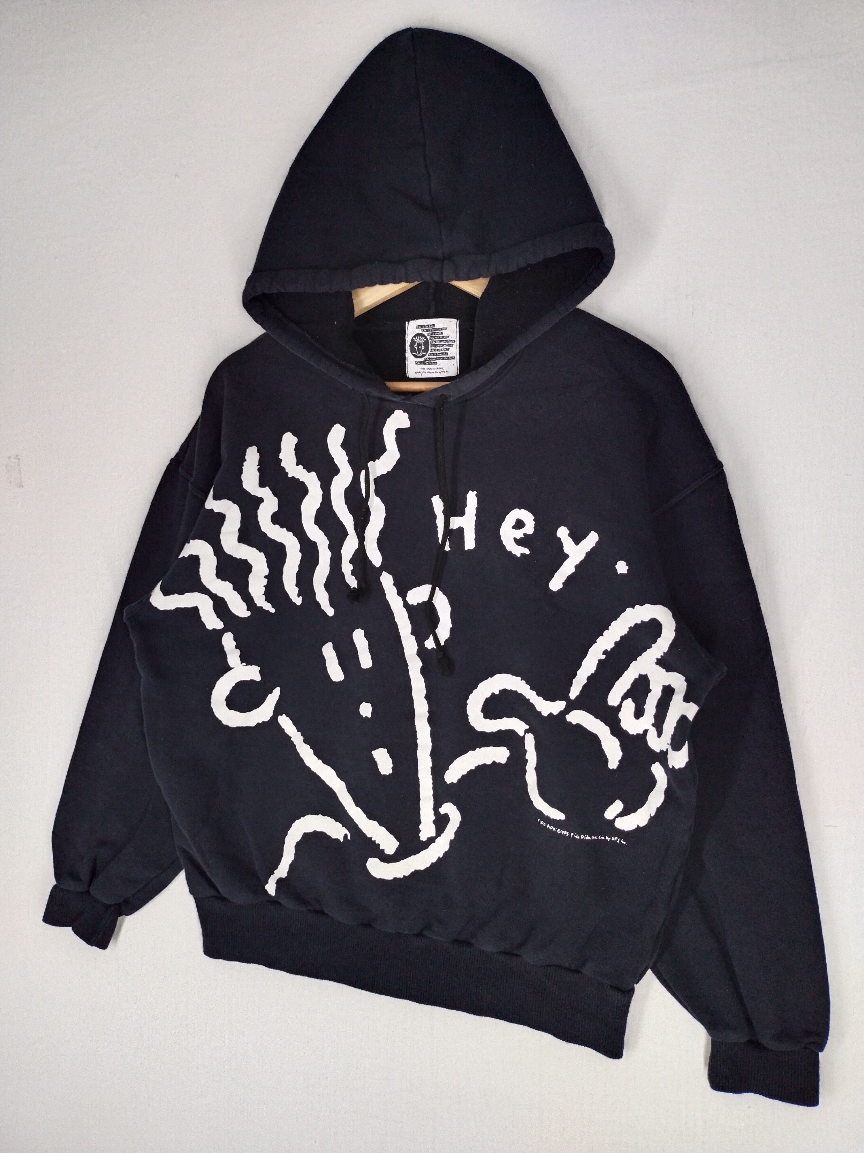 Vintage Vintage 80's Hey! Fido Dido 1985 by UFS Big Logo Sweatshirt Size US L / EU 52-54 / 3 - 3 Thumbnail