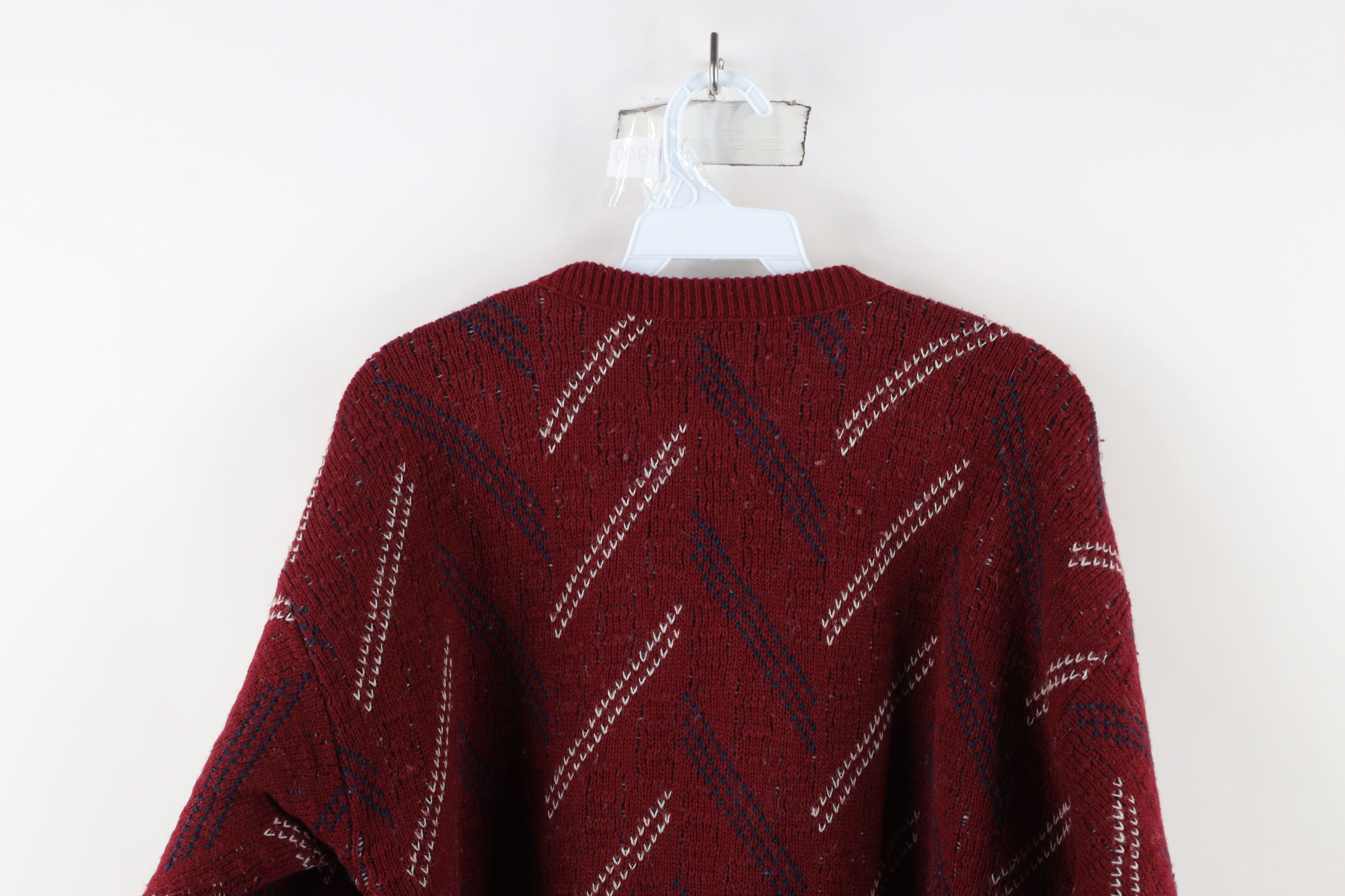 Vintage Vintage 90s Coogi Style Geometric Thick Knit Sweater USA Size US L / EU 52-54 / 3 - 7 Thumbnail