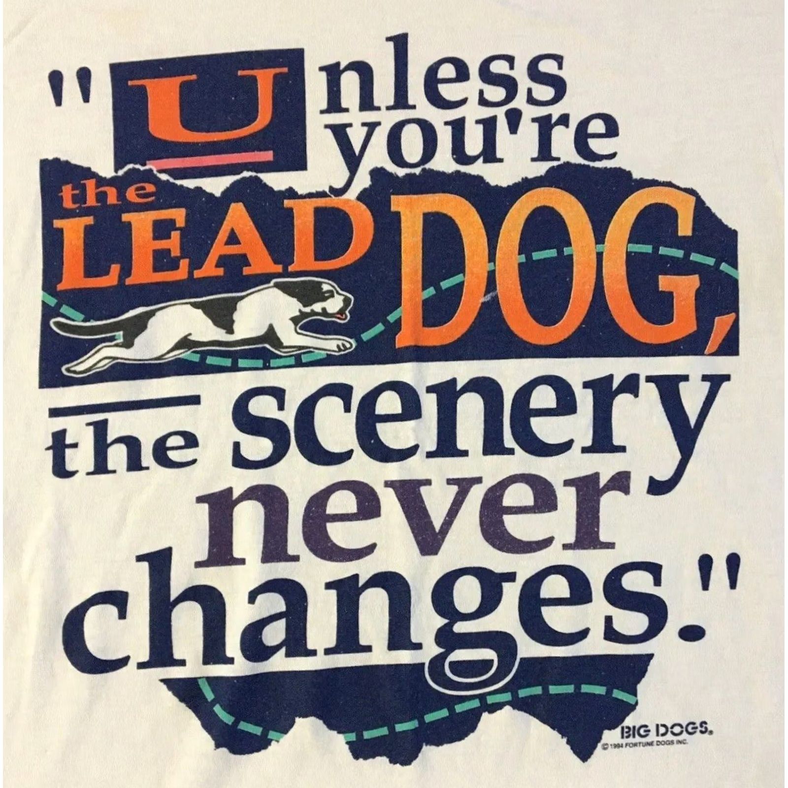 Big Dogs Vtg 90s Big Dogs Lead Dog Faded Distress Shirt S Funny Saying Animal Grunge Shirt Size US S / EU 44-46 / 1 - 2 Thumbnail