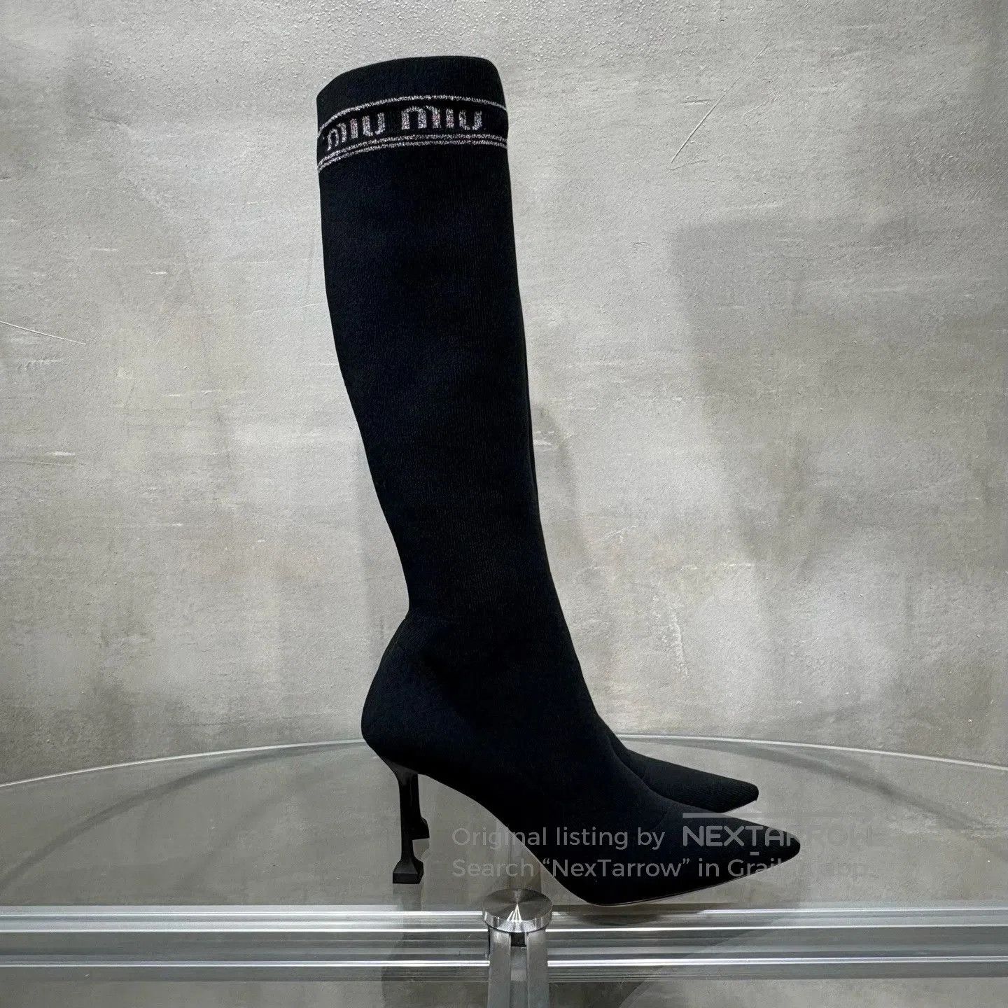 Miu Miu Miu Miu Black Over-the-Knee Boots. Size US 6 / IT 36 - 4 Thumbnail