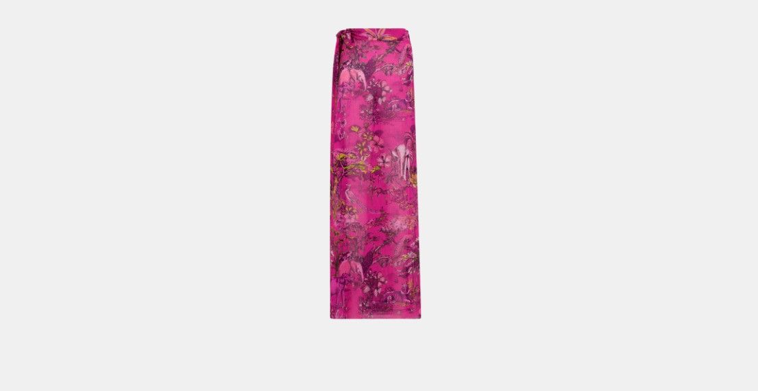 Dior o1sh3x0225 Long Wrap Skirt in Multicolor Size 30" / US 8 / IT 44 - 2 Thumbnail