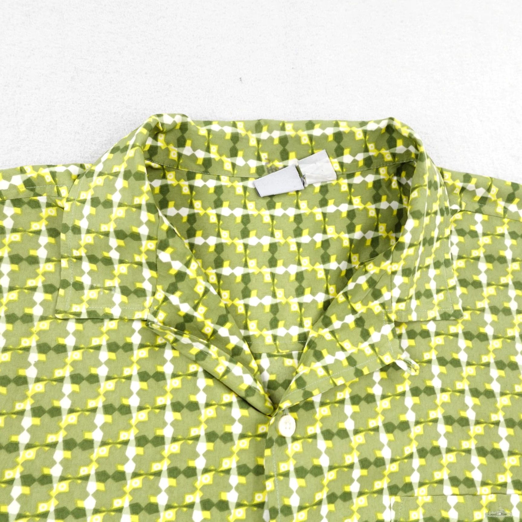 Ocean Pacific VINTAGE Ocean Pacific OP Shirt Men Large Green Geometric Button-Up Short Sleeve Y2K Surf Beach Size US L / EU 52-54 / 3 - 2 Thumbnail