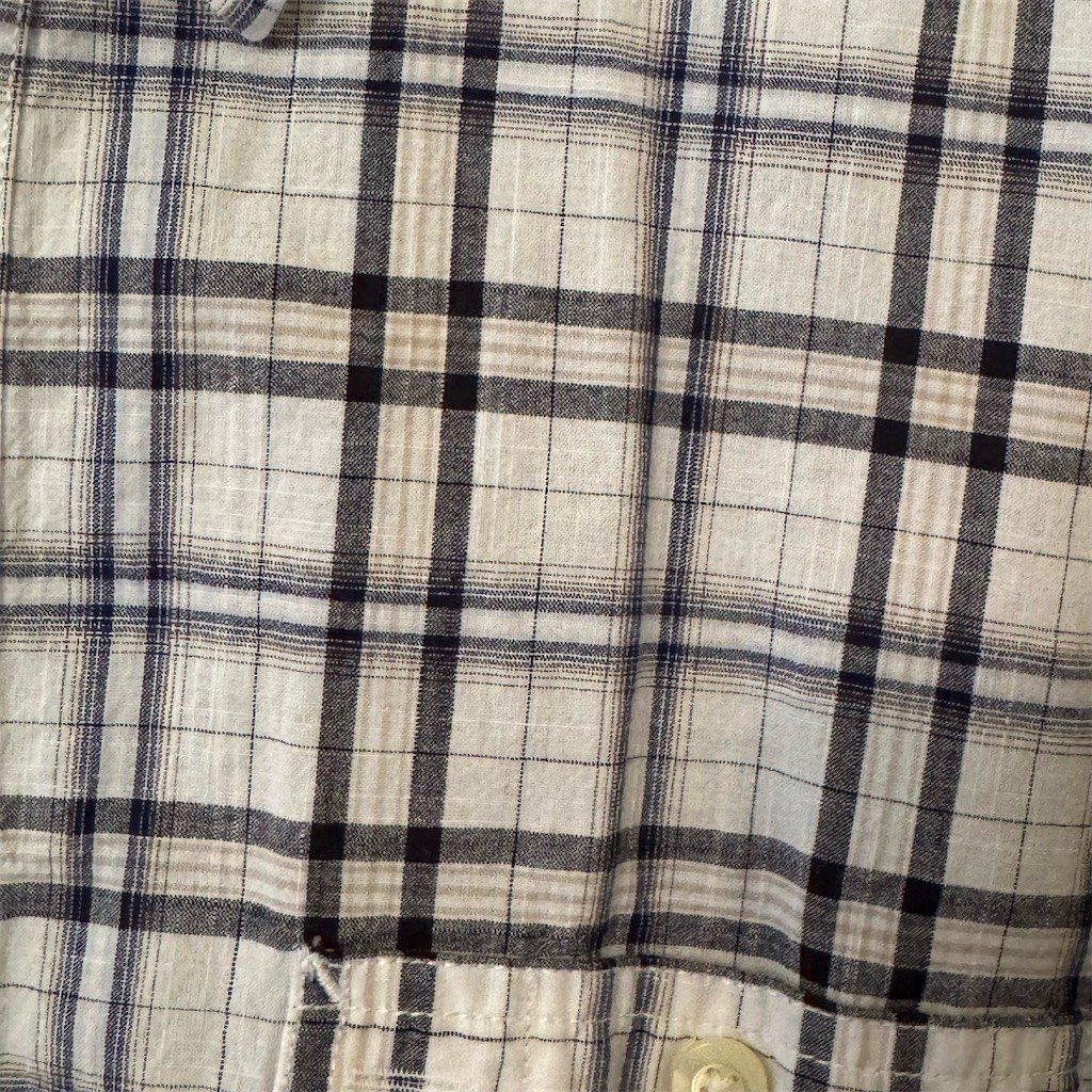 Nautica Nautica Mens Shirt Size L White Plaid Long Sleeve Butt Size US L / EU 52-54 / 3 - 3 Thumbnail