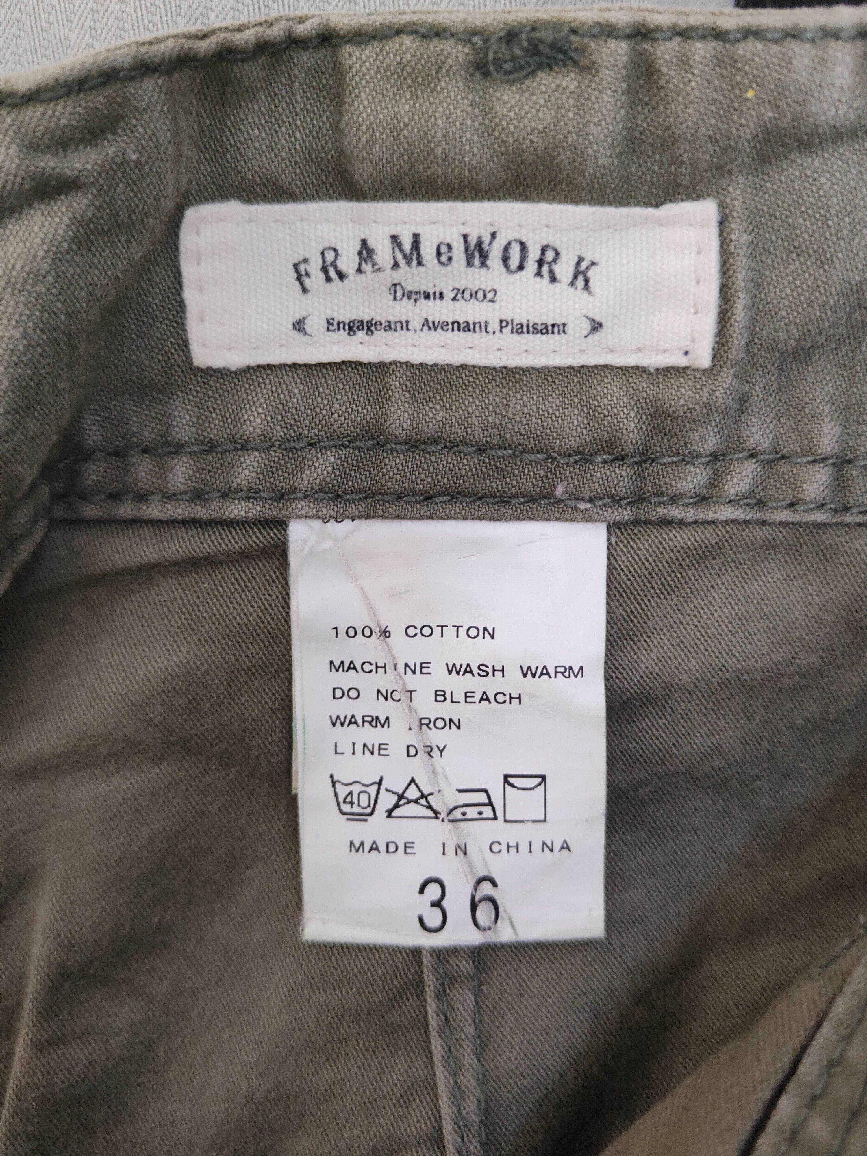 Japanese Brand DL Framework Army Green Multipocket Cargo Pants #46-880 Size US 29 - 13 Thumbnail