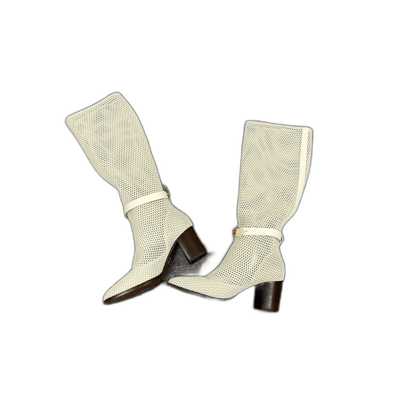 Dior Dior Hollow Out Ivory Long Boots Size US 7 / EU 40 - 1 Thumbnail