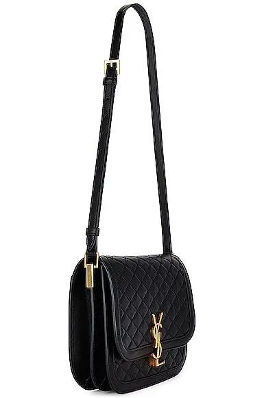 Saint Laurent Paris o1bcso1str1225 Size:OS/Solferino Supple Satchel in Black Size ONE SIZE - 3 Thumbnail
