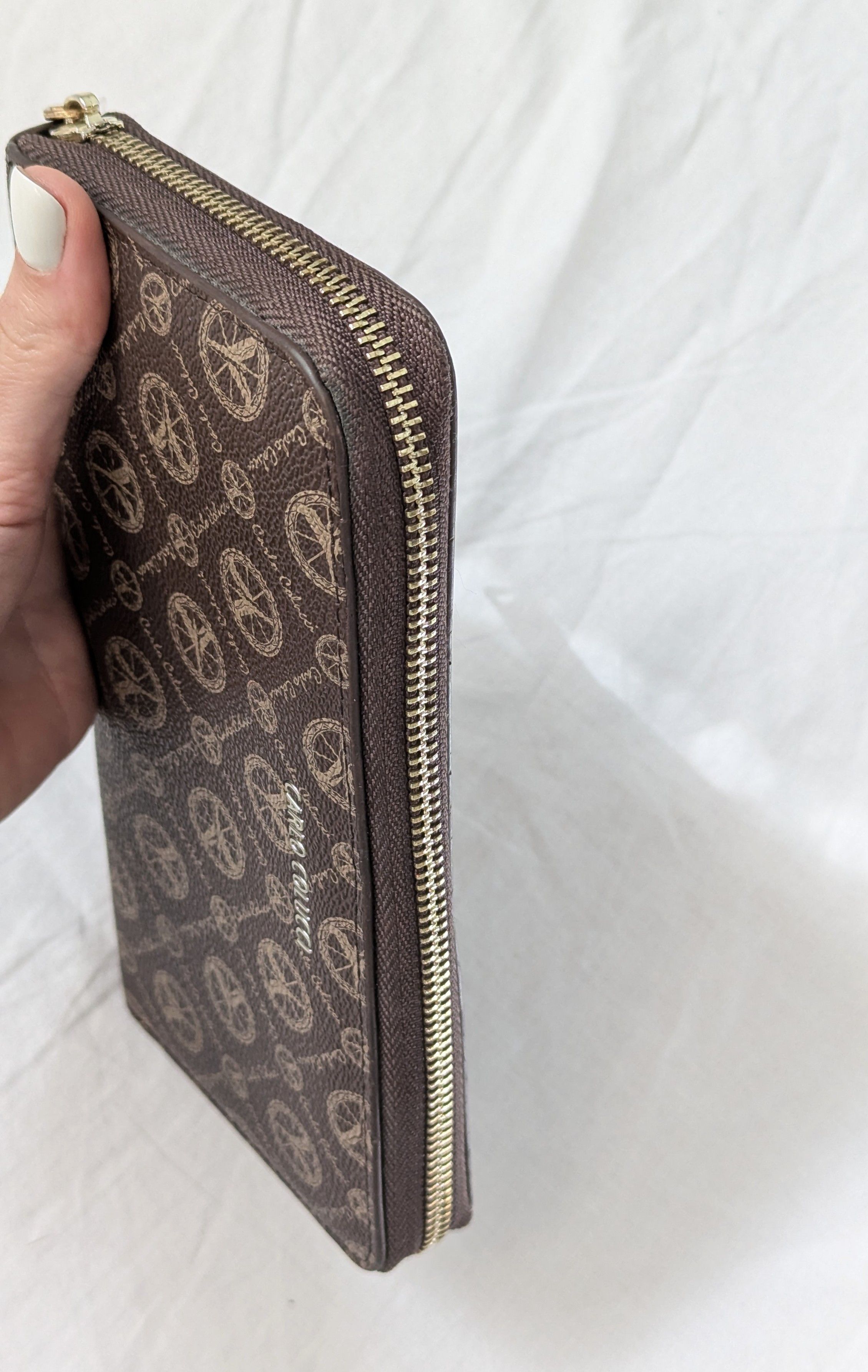 Carlo Colucci Carlo Colucci Logo Wallet Vintage Peace Print Brown Size ONE SIZE - 7 Thumbnail